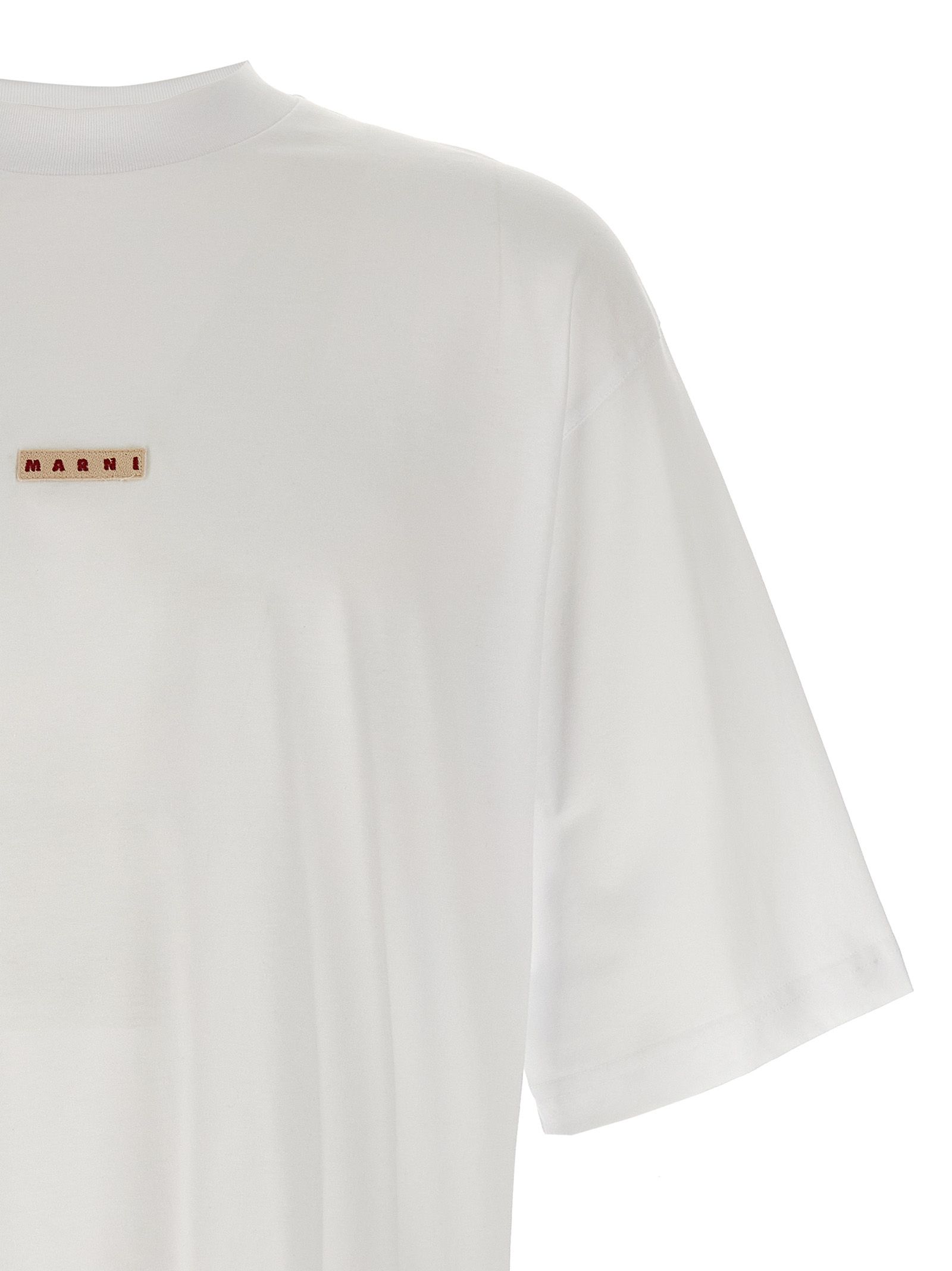 Marni White Cotton Men's T-Shirt - Marni - Modalova