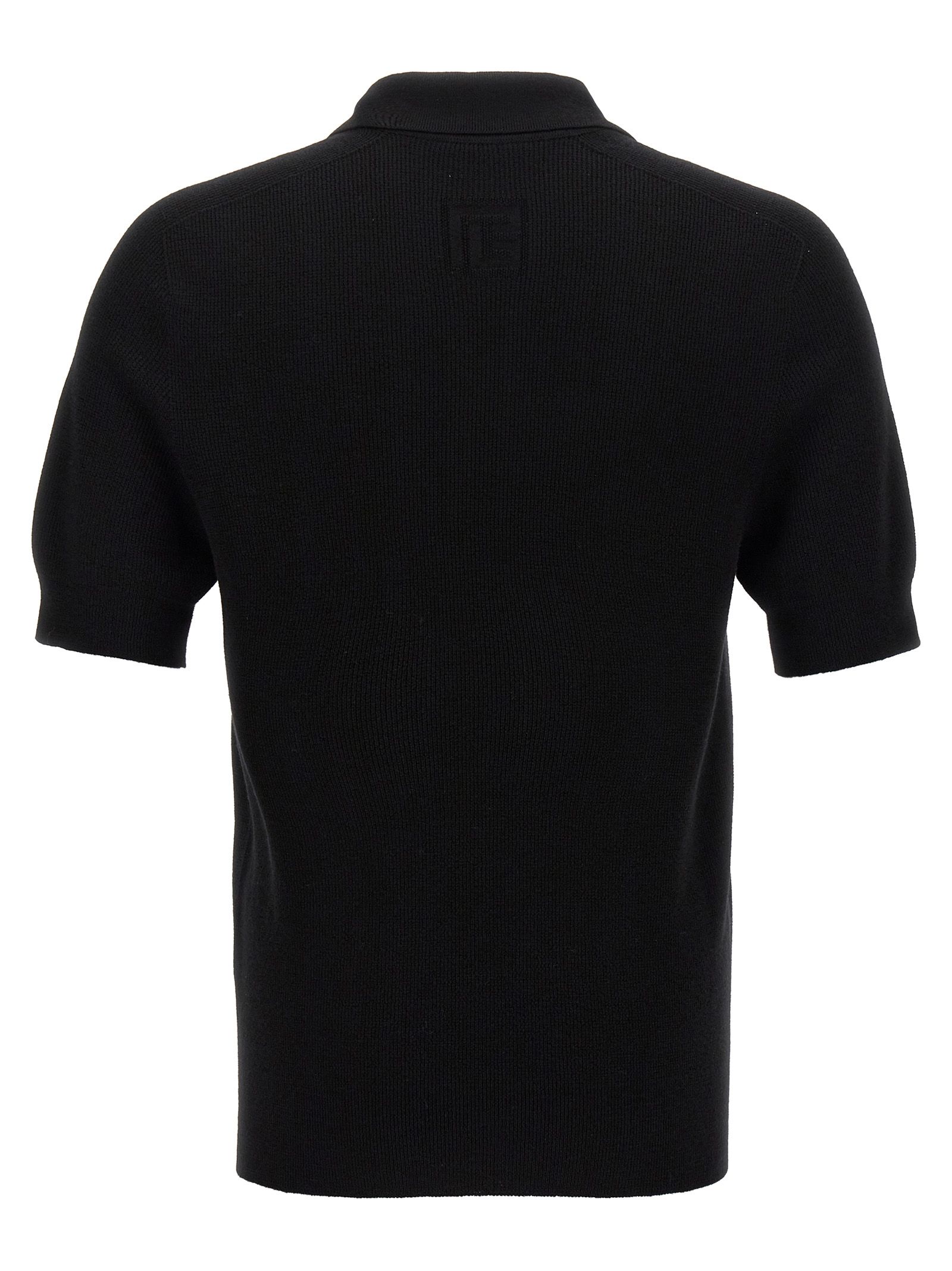 Merino Wool Polo Men's Shirt - Balmain - Modalova