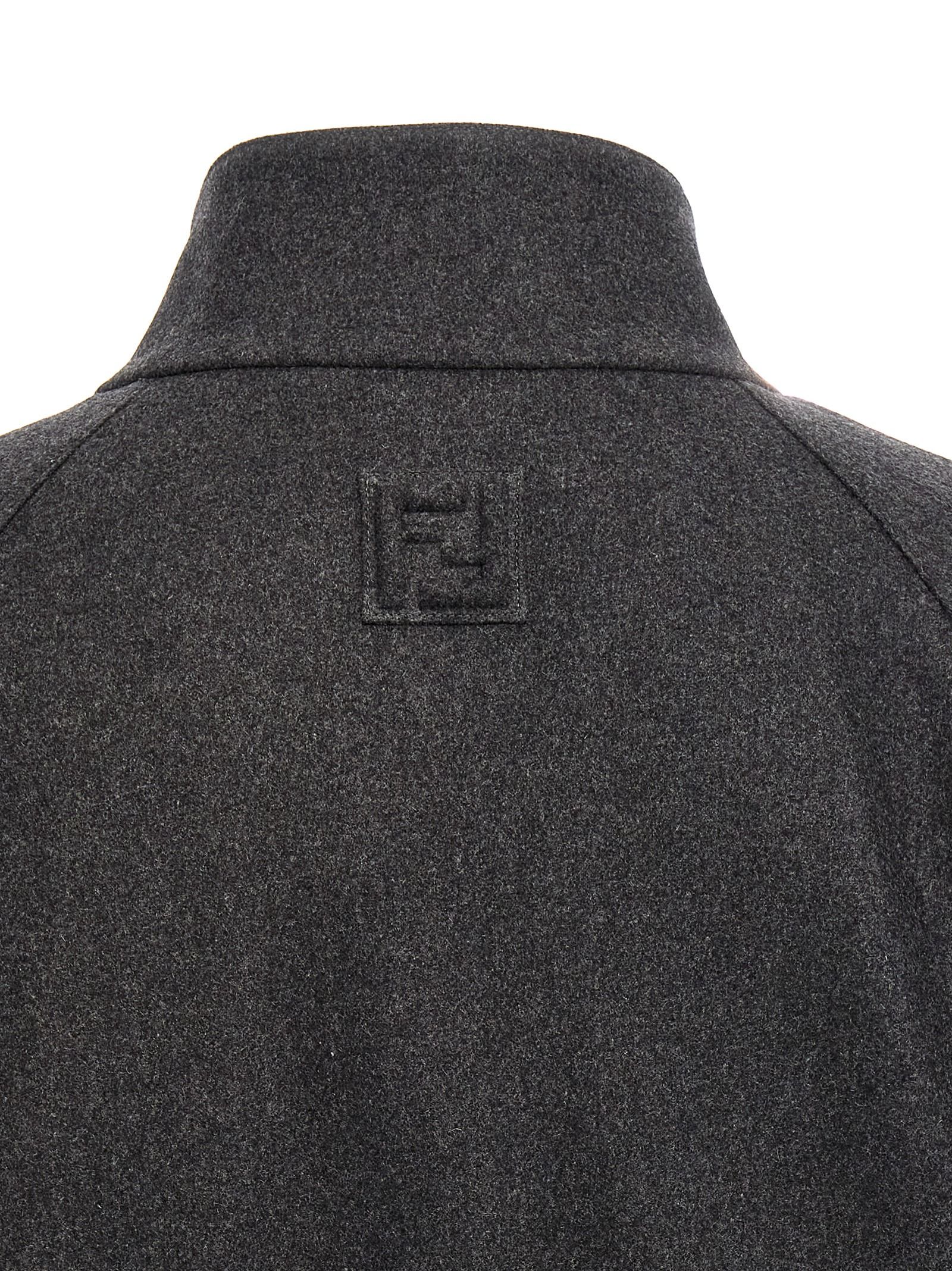 Fendi Gray Cashmere Men's Jacket - Fendi - Modalova