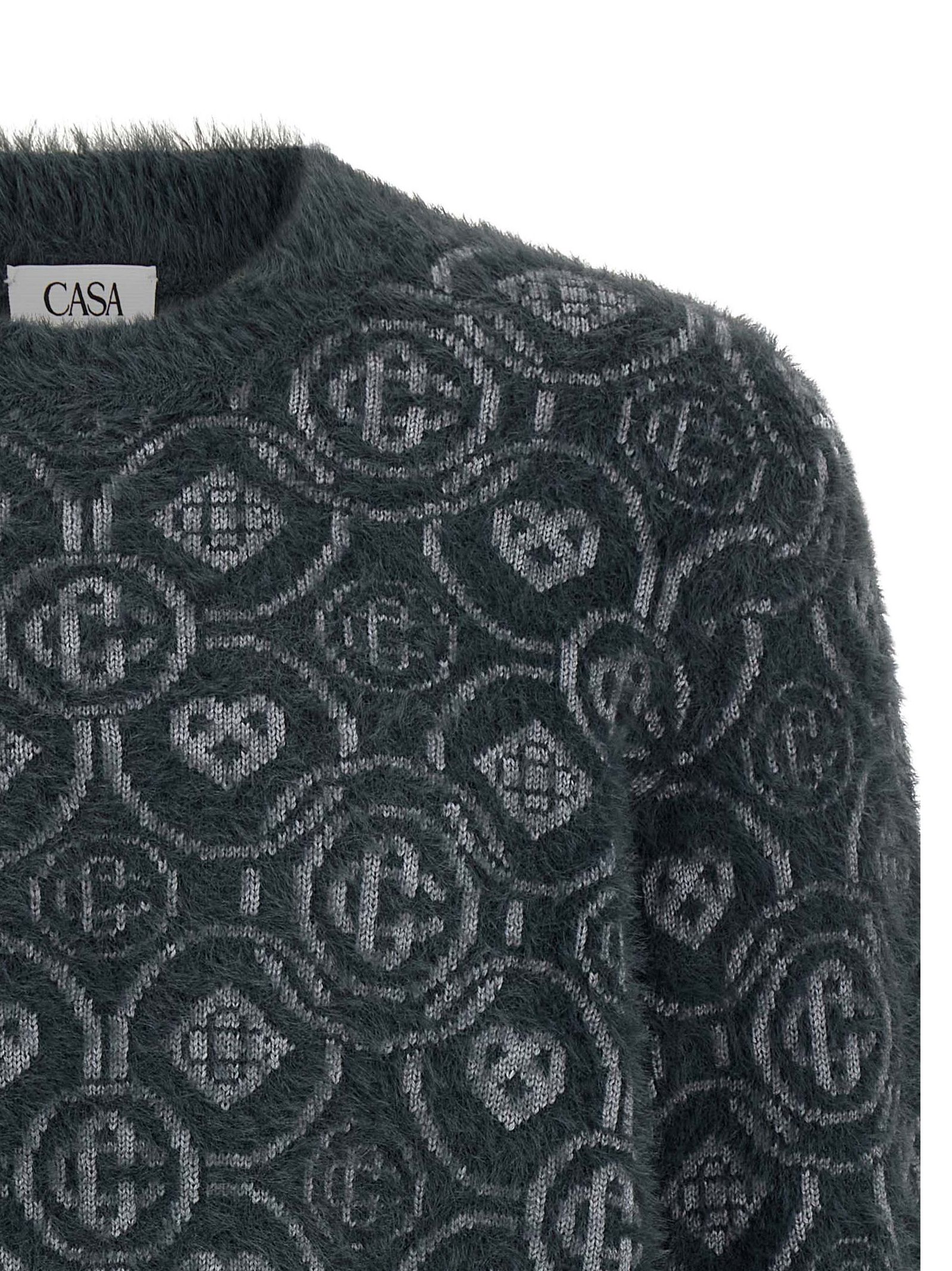 Casablanca Gray Wool Men's Cardigan - Casablanca - Modalova