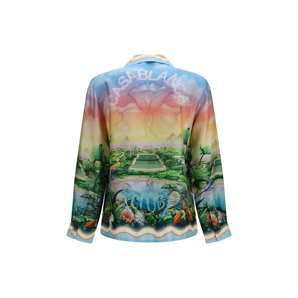 Silk Pattern Men's Shirt - Casablanca - Modalova