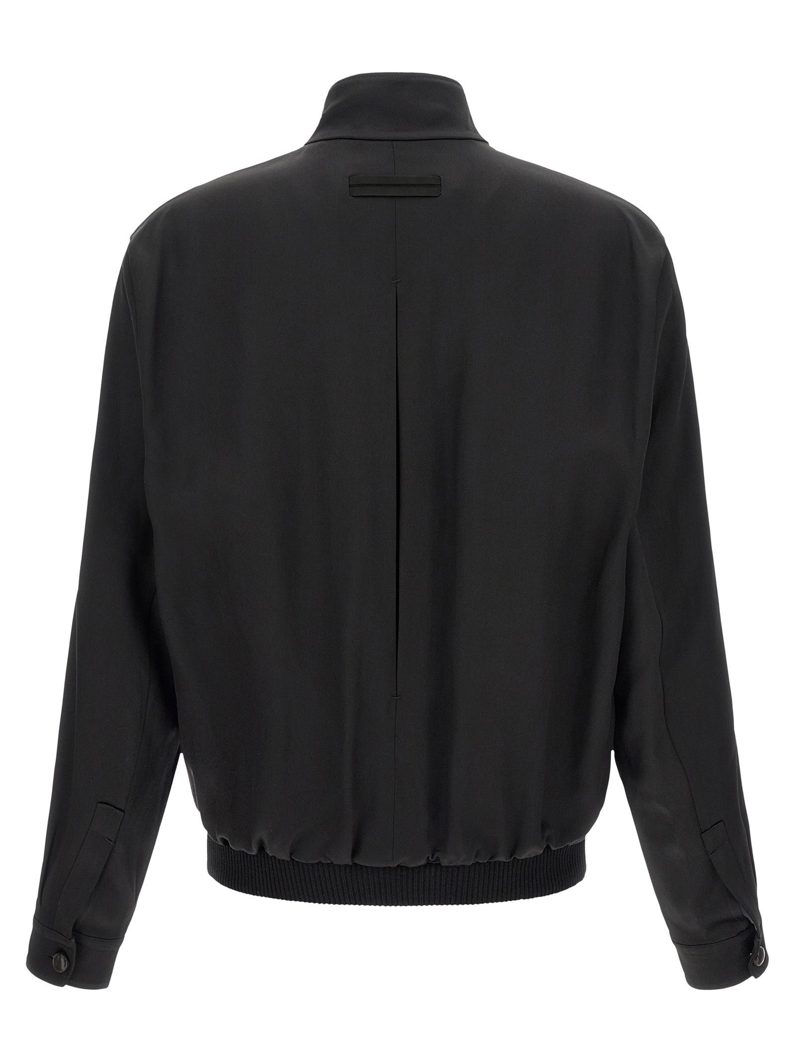 ZEGNA Black Satin Men's Sweatshirt - ZEGNA - Modalova