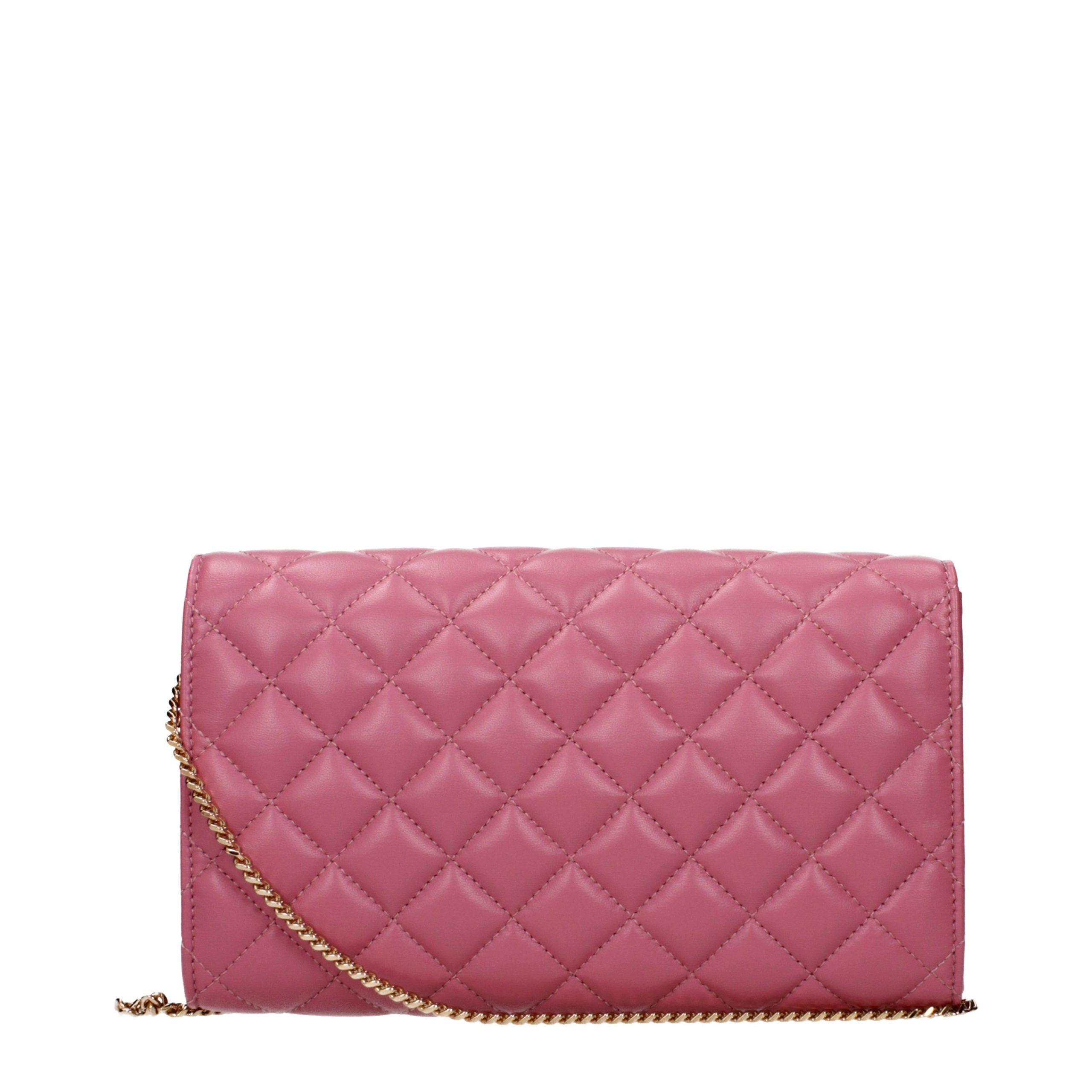 Leather Clutch Women's Bag - Versace - Modalova