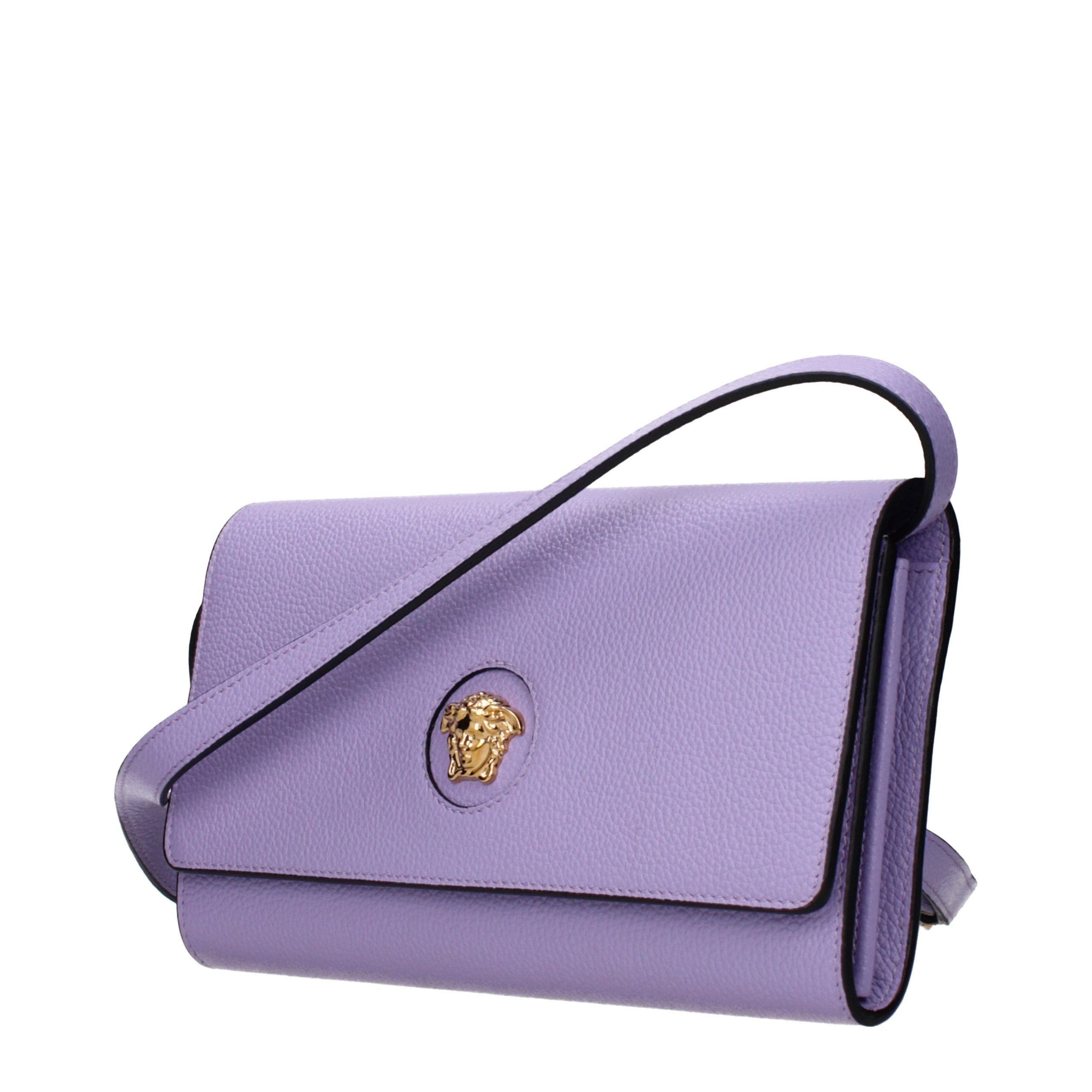 Leather Clutch Women's Bag - Versace - Modalova