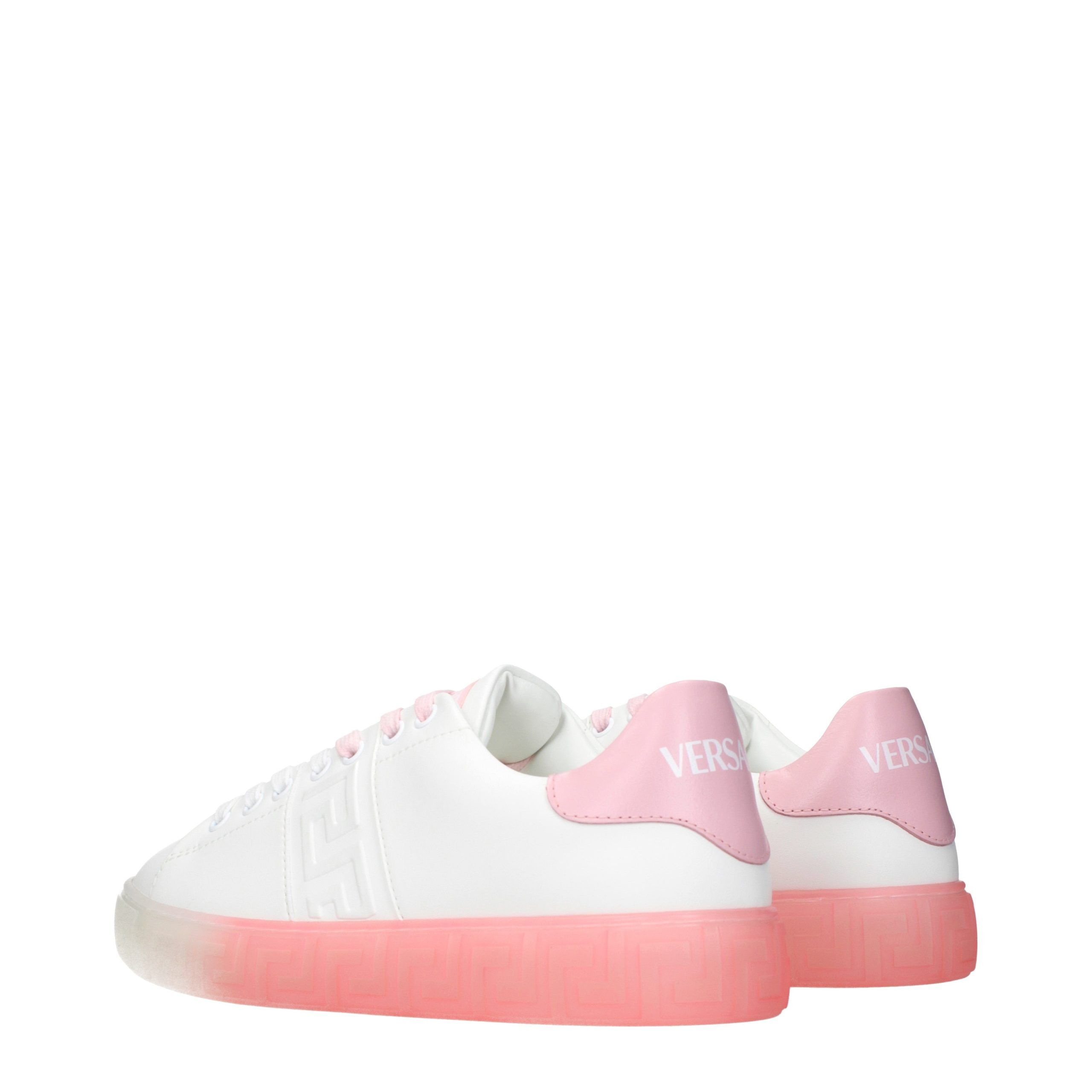 Leather Low Top Women's Sneakers - Versace - Modalova