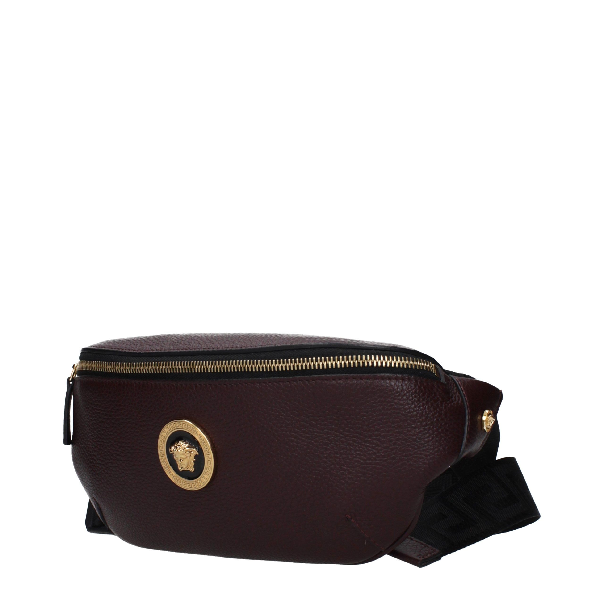 Leather Men's Backpack - Versace - Modalova