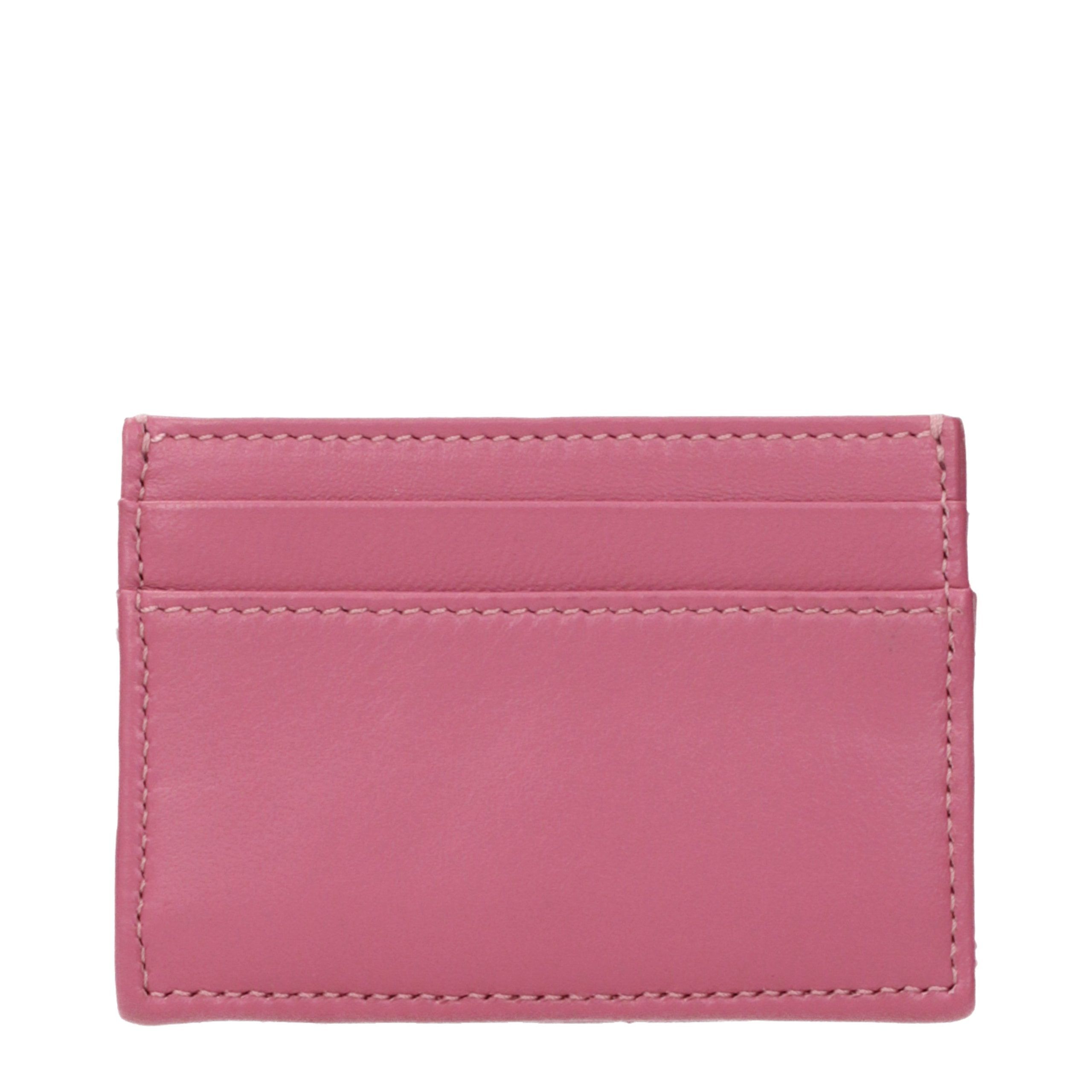 Leather Women's Cardholder - Versace - Modalova