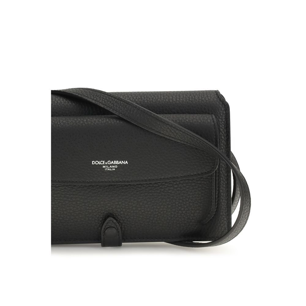 Calf Leather Bos Taurus Shoulder Men's Bag - Dolce & Gabbana - Modalova