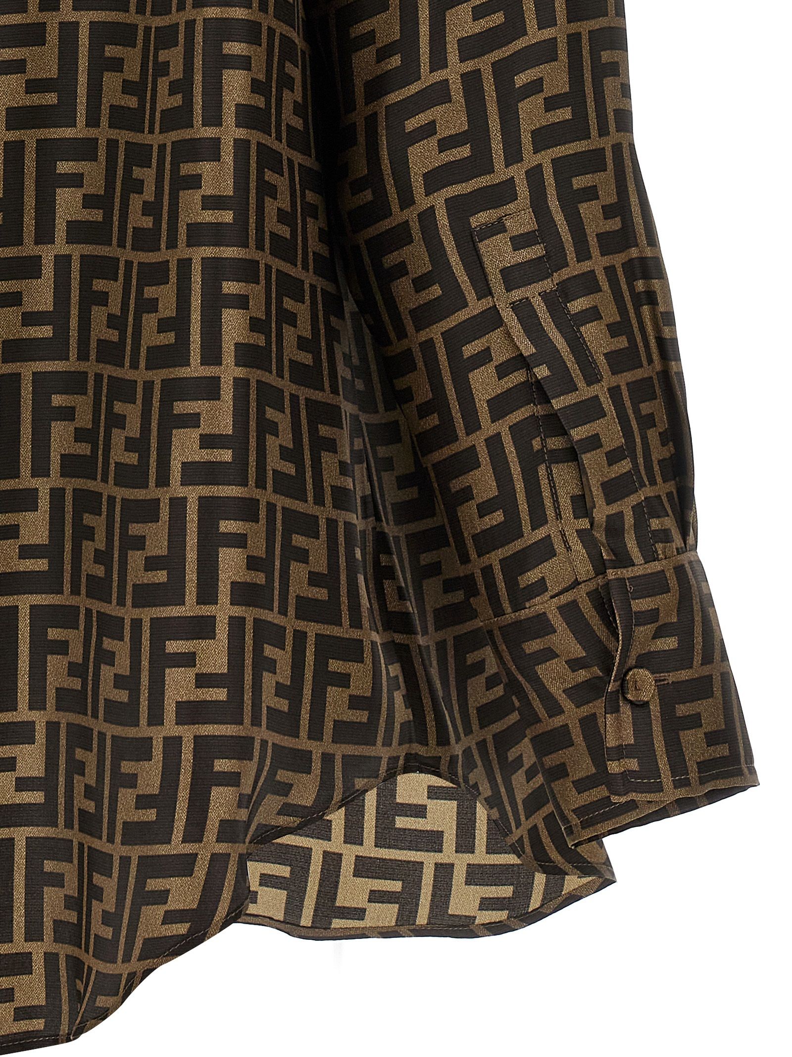 Fendi Brown Silk Women's Blouse - Fendi - Modalova
