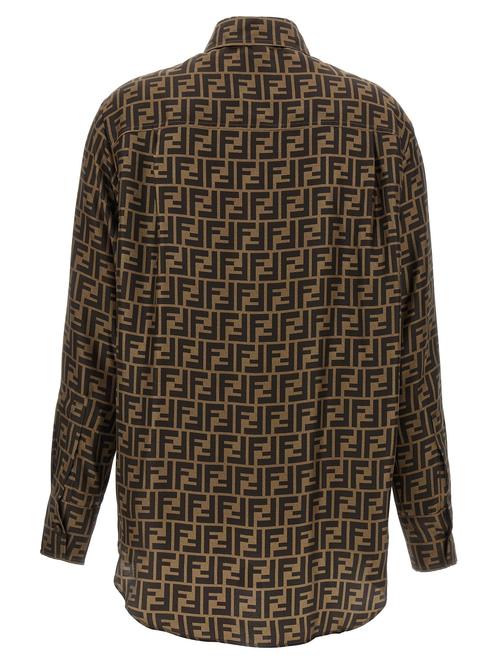 Fendi Brown Silk Women's Blouse - Fendi - Modalova