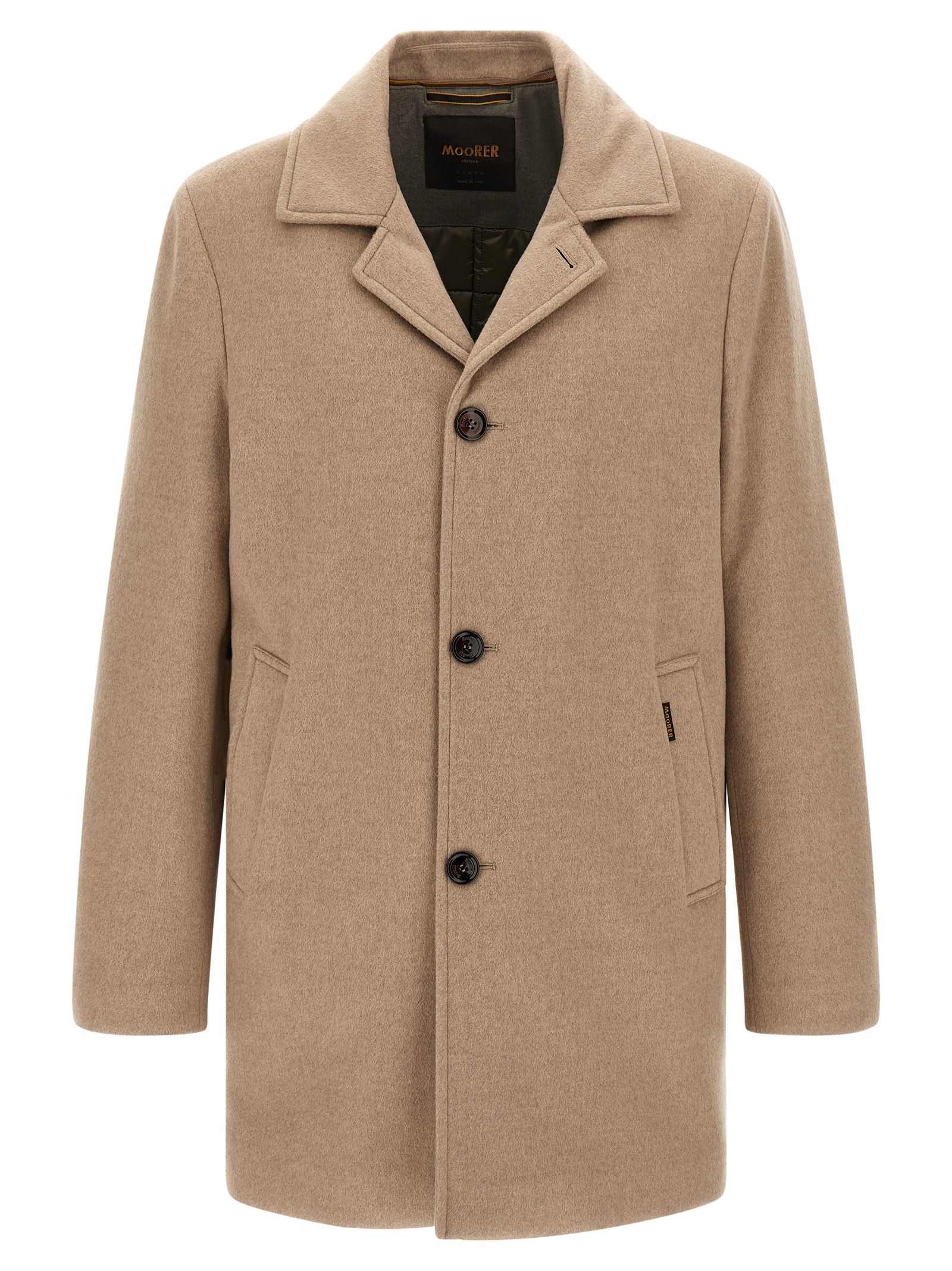 MooRER Beige Wool Men's Coat - MooRER - Modalova