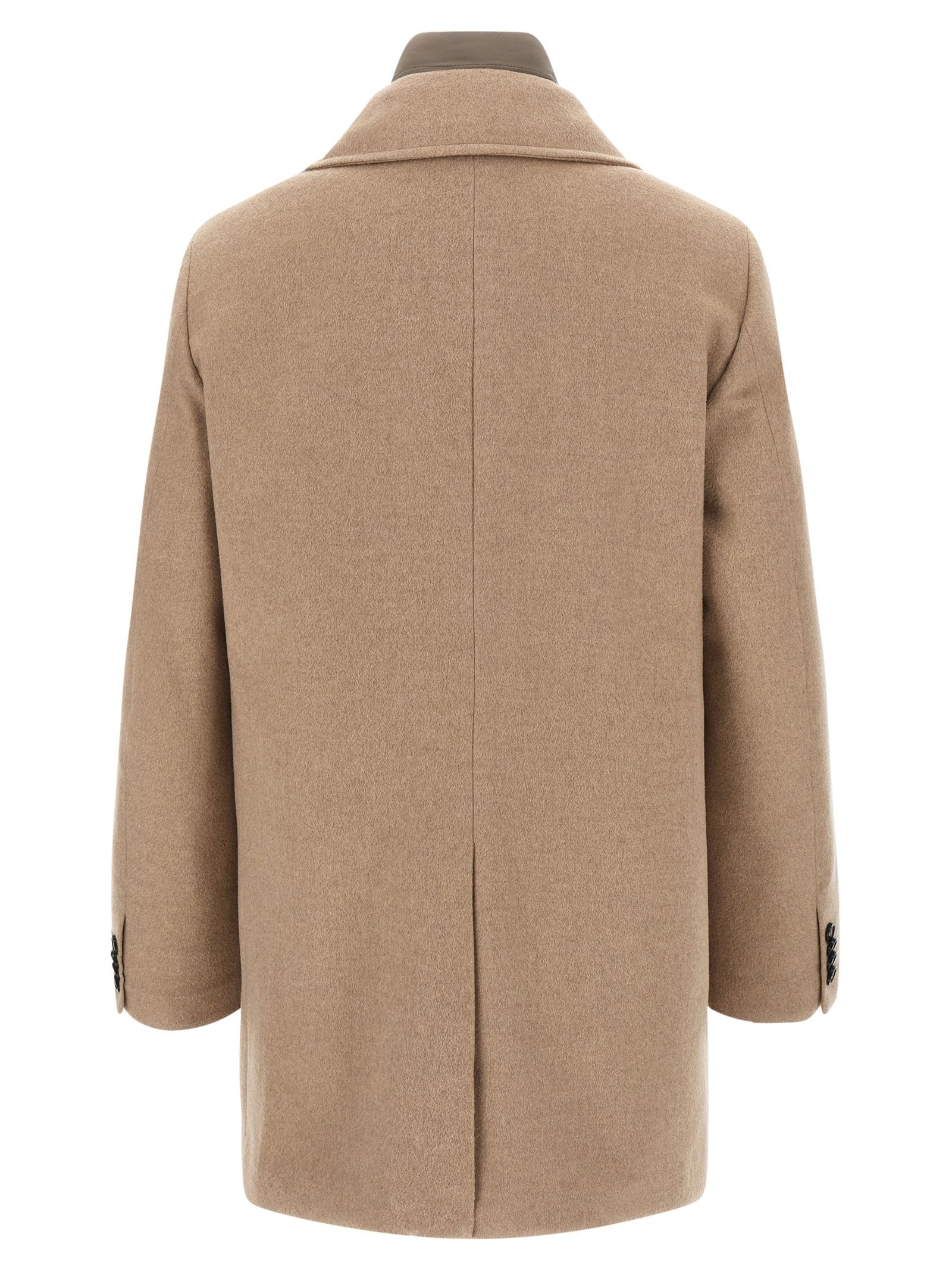 MooRER Beige Wool Men's Coat - MooRER - Modalova