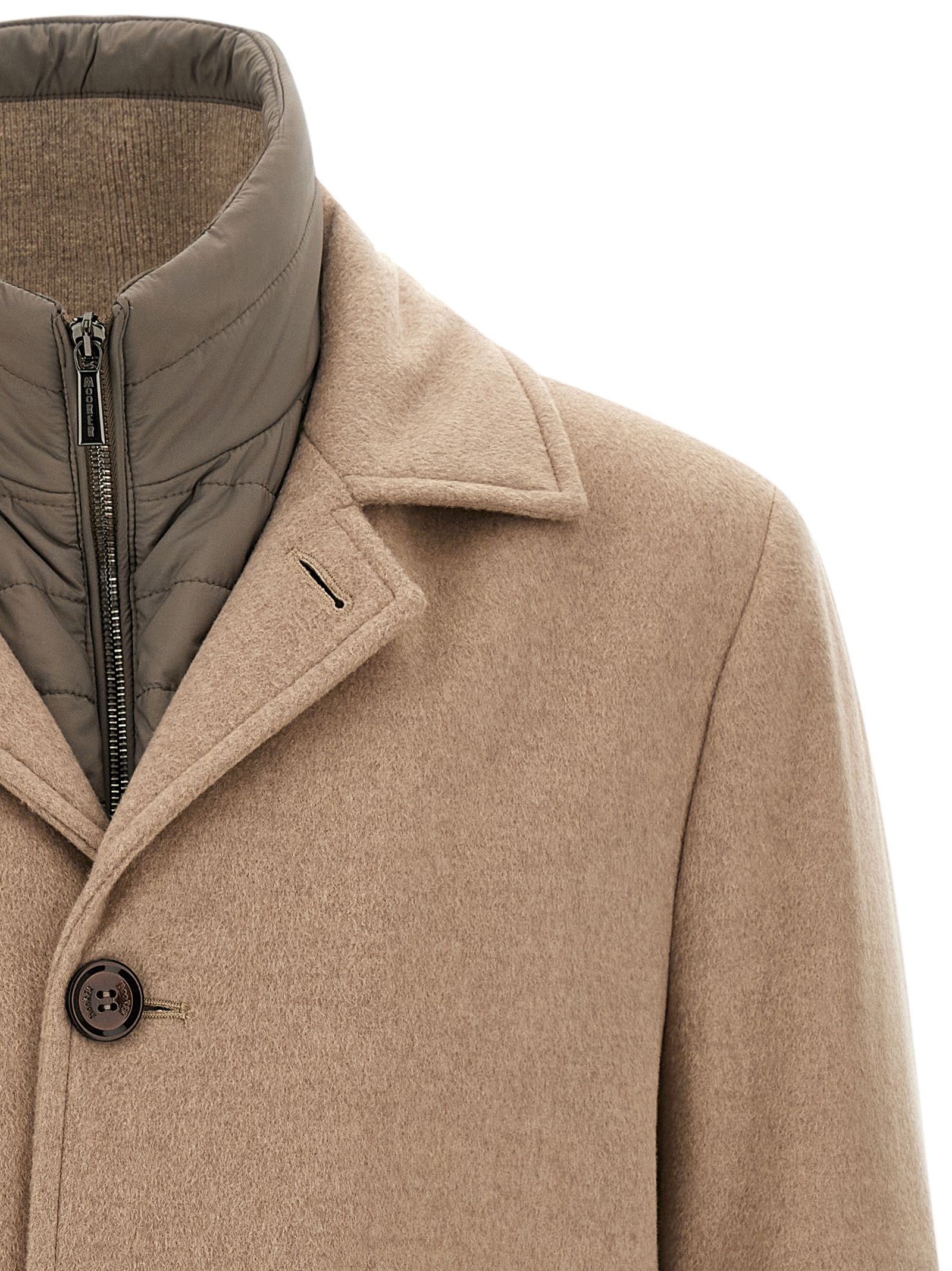 MooRER Beige Wool Men's Coat - MooRER - Modalova