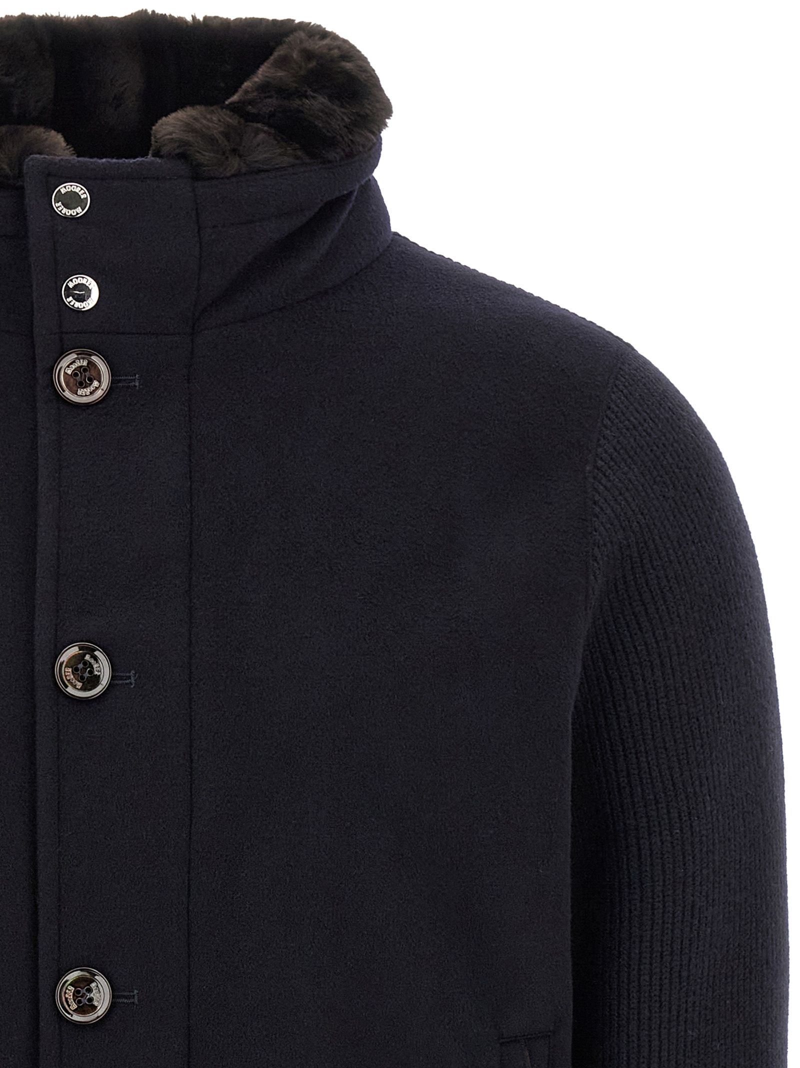 MooRER Blue Wool Men's Bomber - MooRER - Modalova