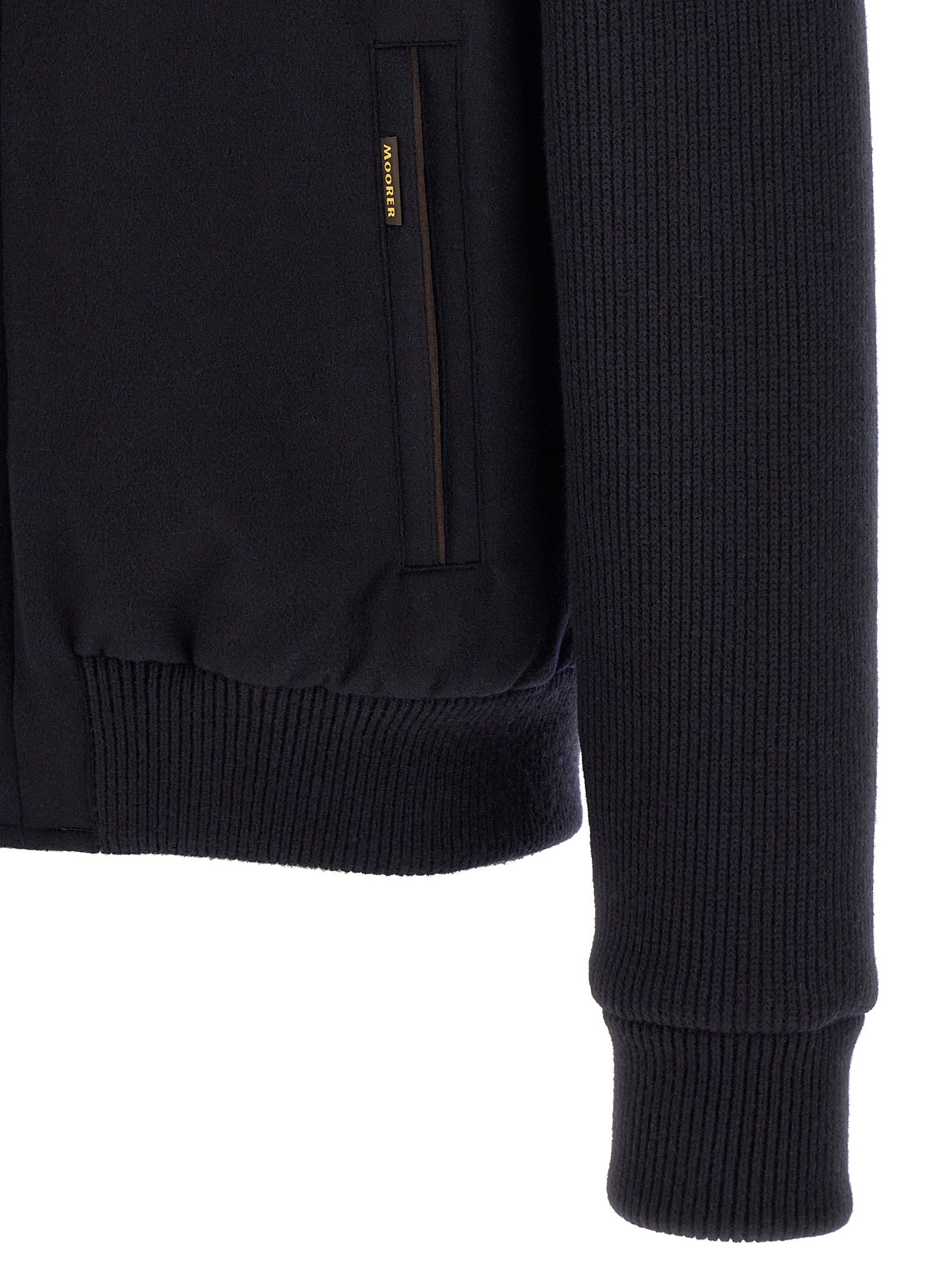 MooRER Blue Wool Men's Bomber - MooRER - Modalova