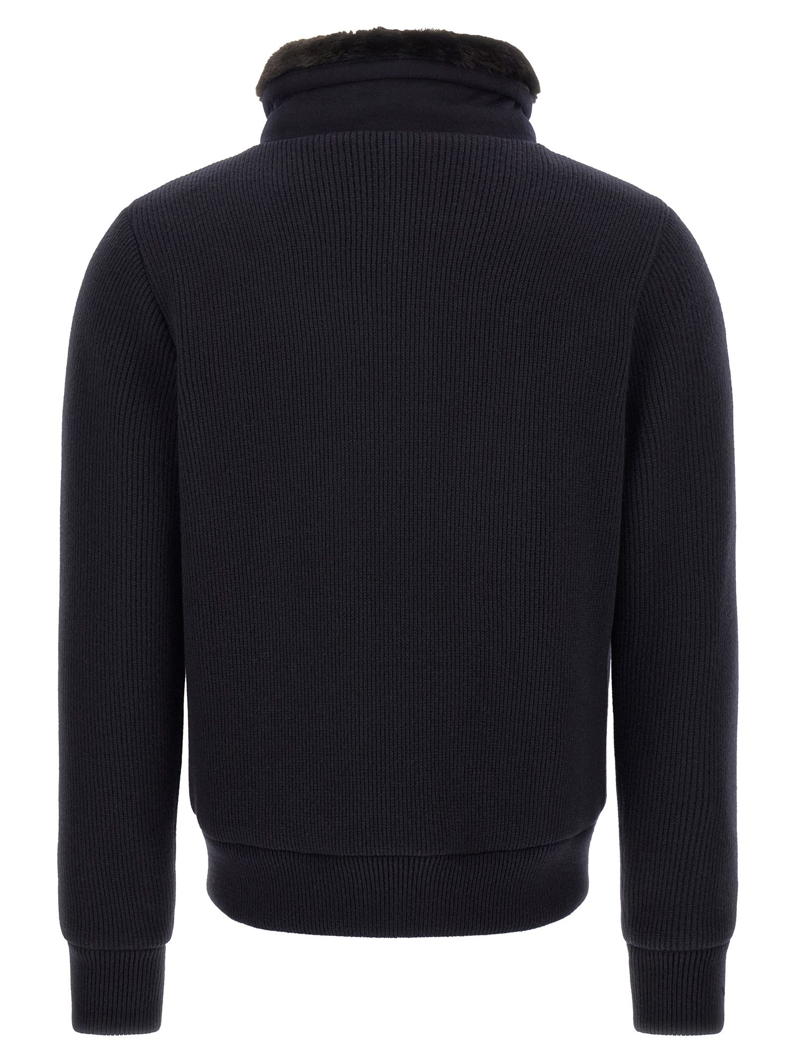 MooRER Blue Wool Men's Bomber - MooRER - Modalova