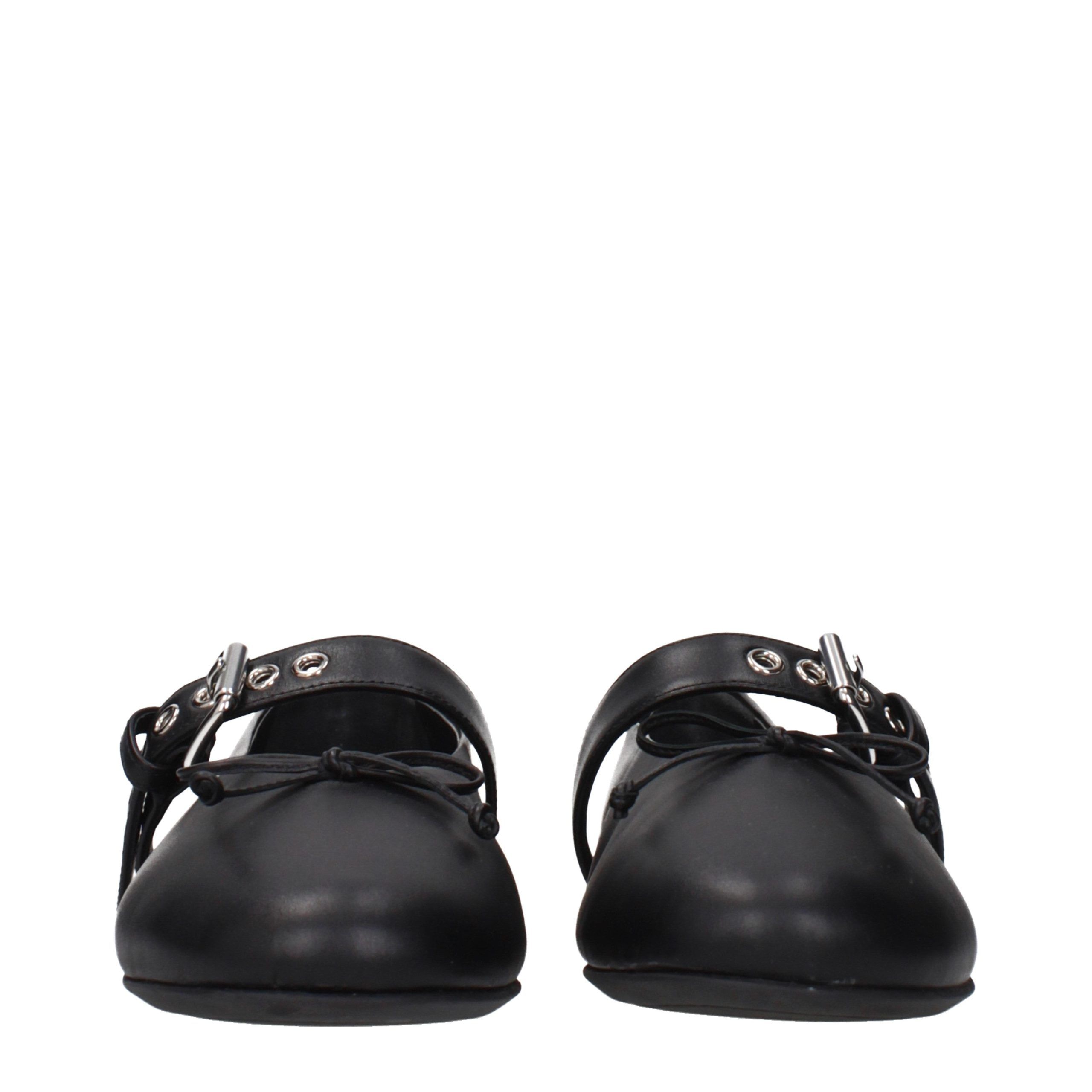 Leather Ballet Women's Flats - Miu Miu - Modalova