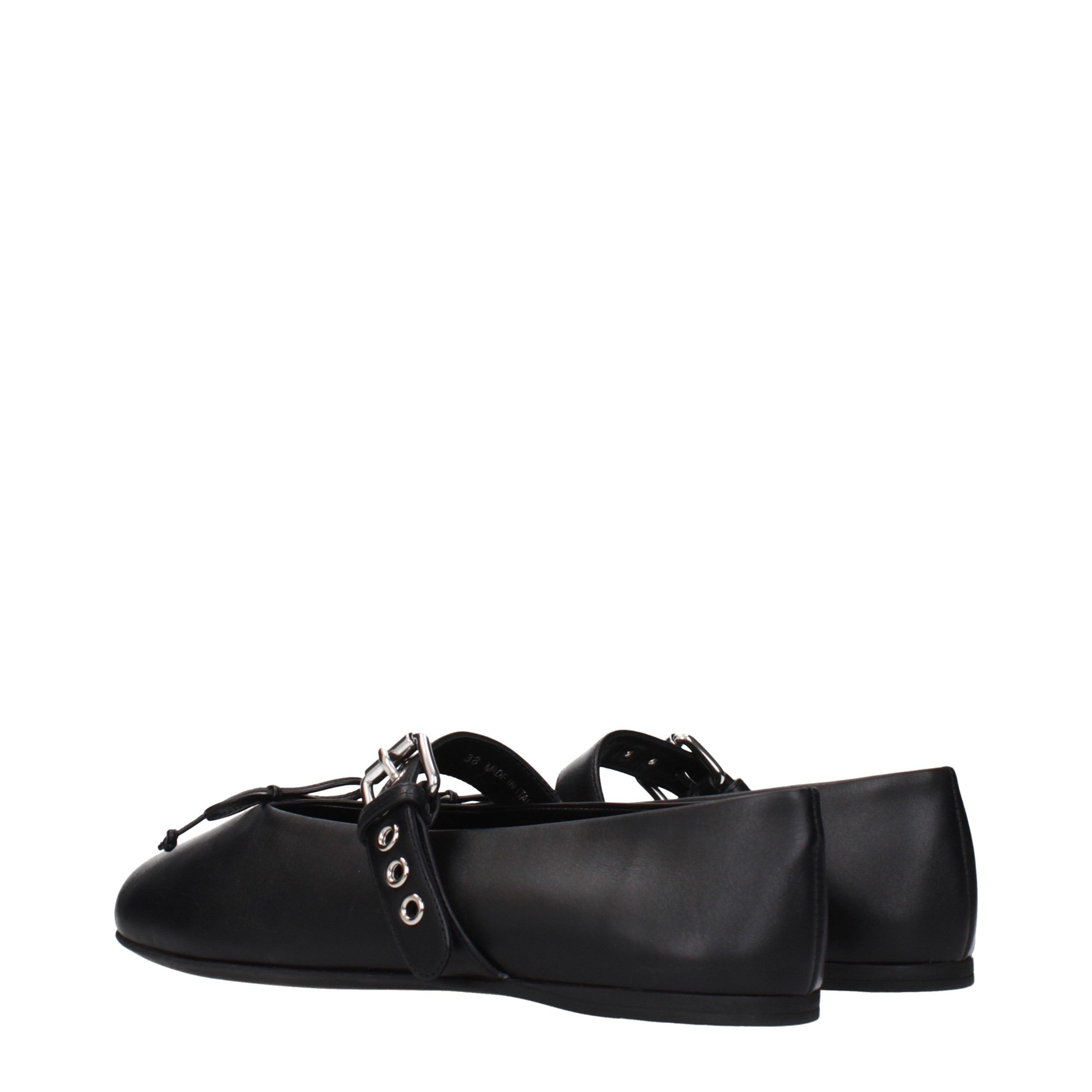 Leather Ballet Women's Flats - Miu Miu - Modalova