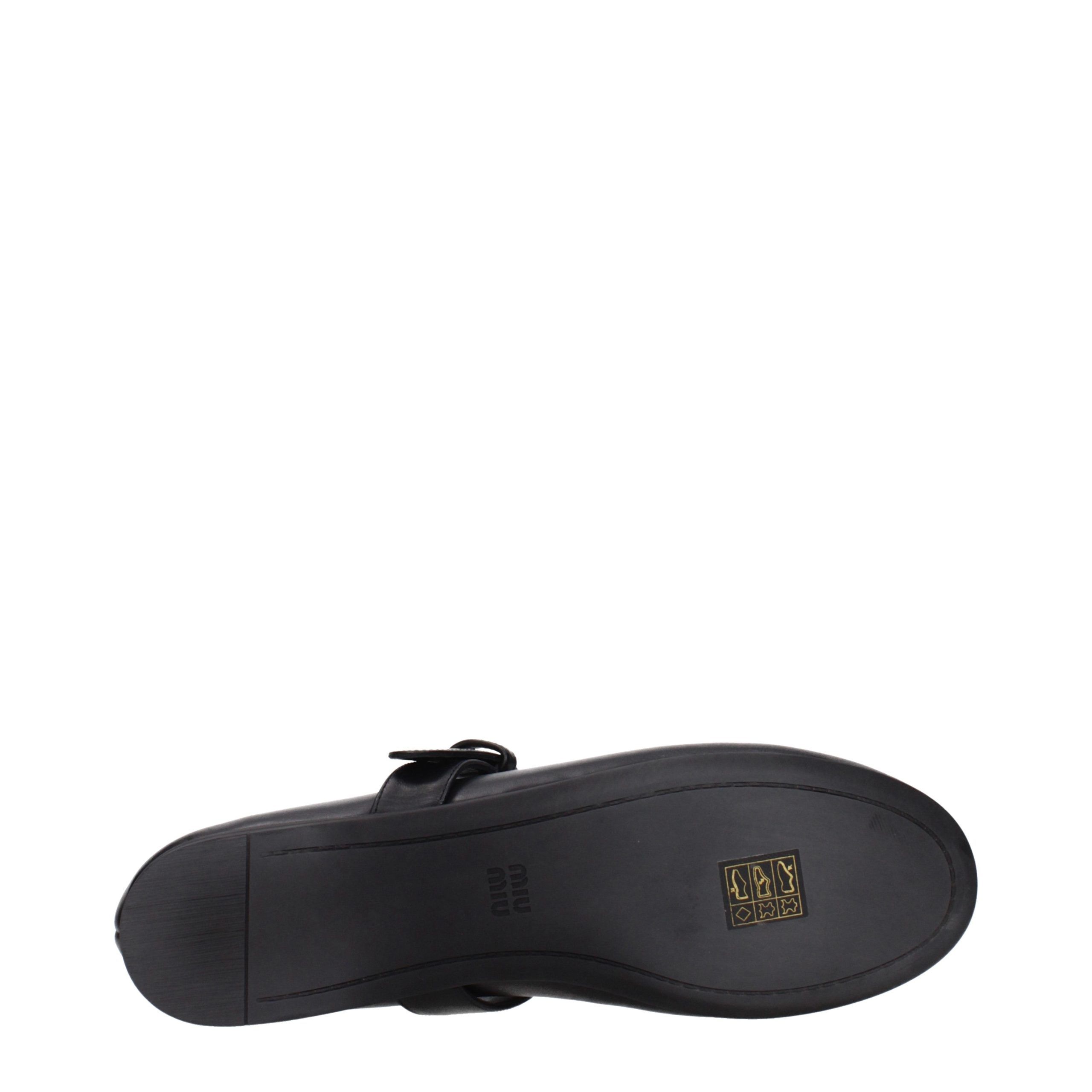 Leather Ballet Women's Flats - Miu Miu - Modalova