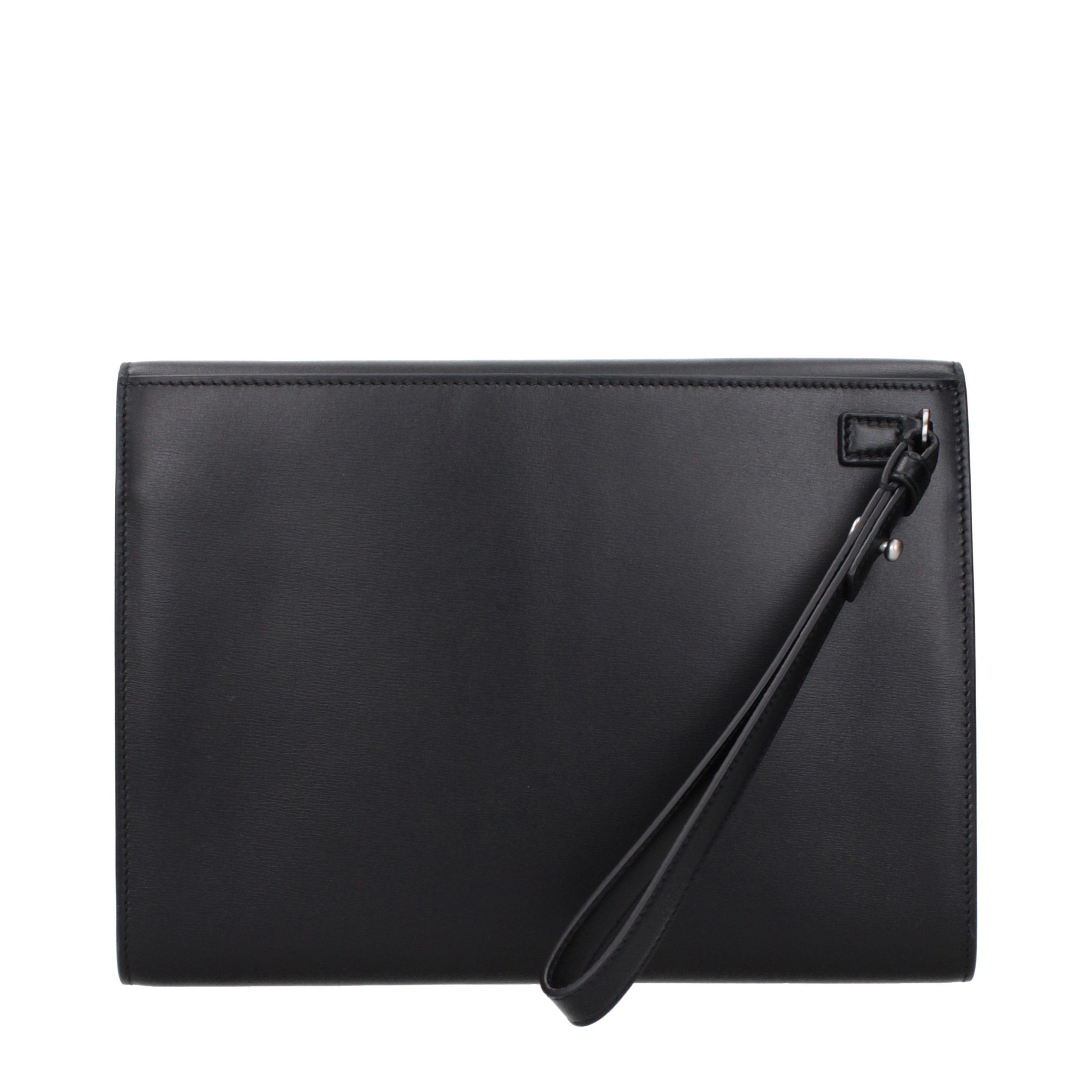 Leather Clutch Men's Bag - Ferragamo - Modalova