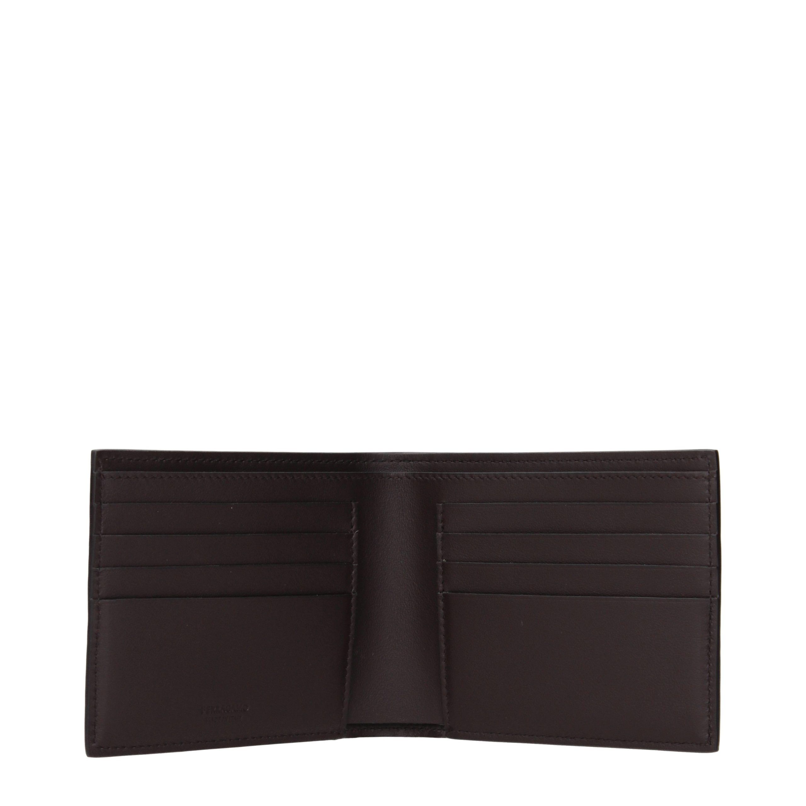 Leather Men's Wallet - Ferragamo - Modalova