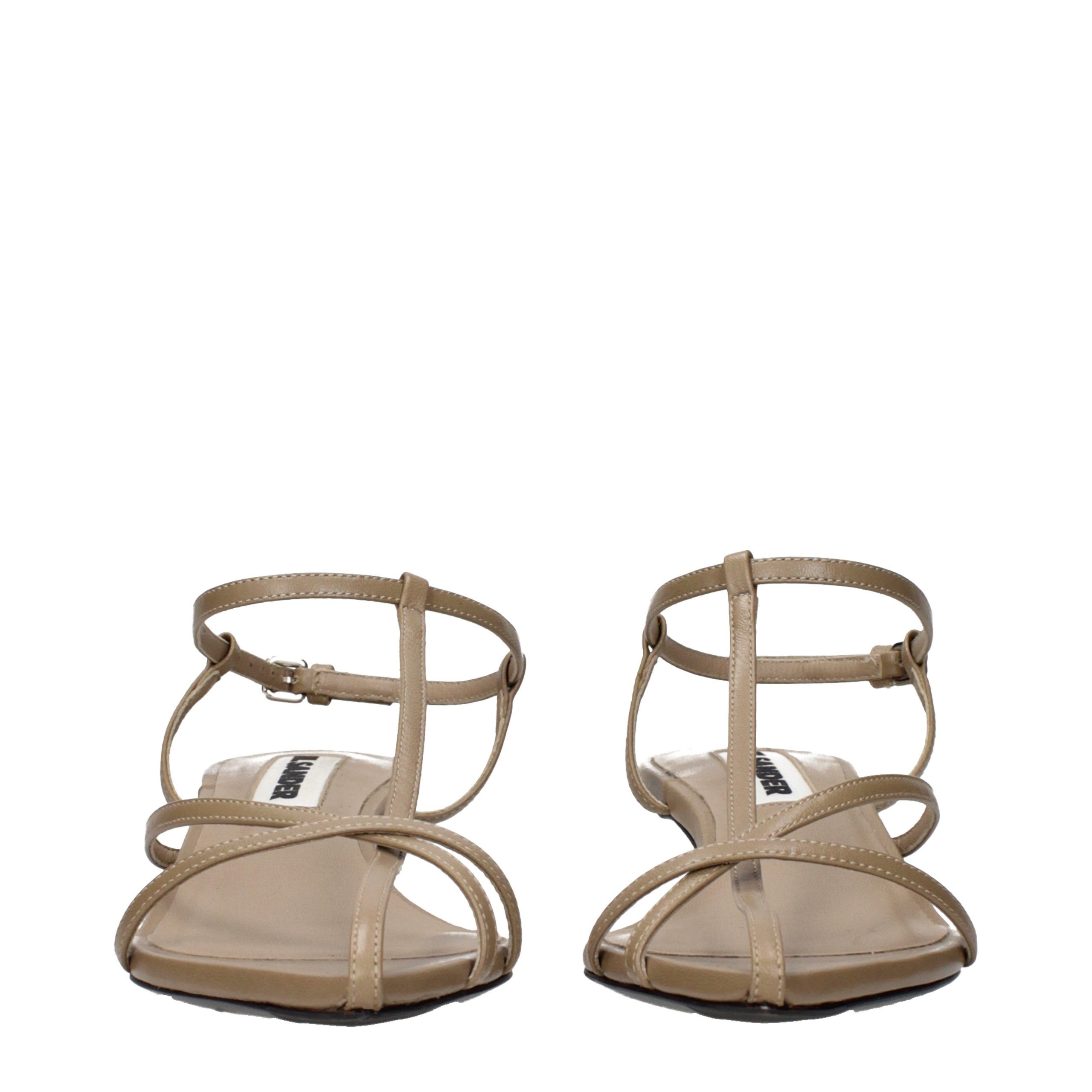 Leather Flat Women's Sandals - Jil Sander - Modalova