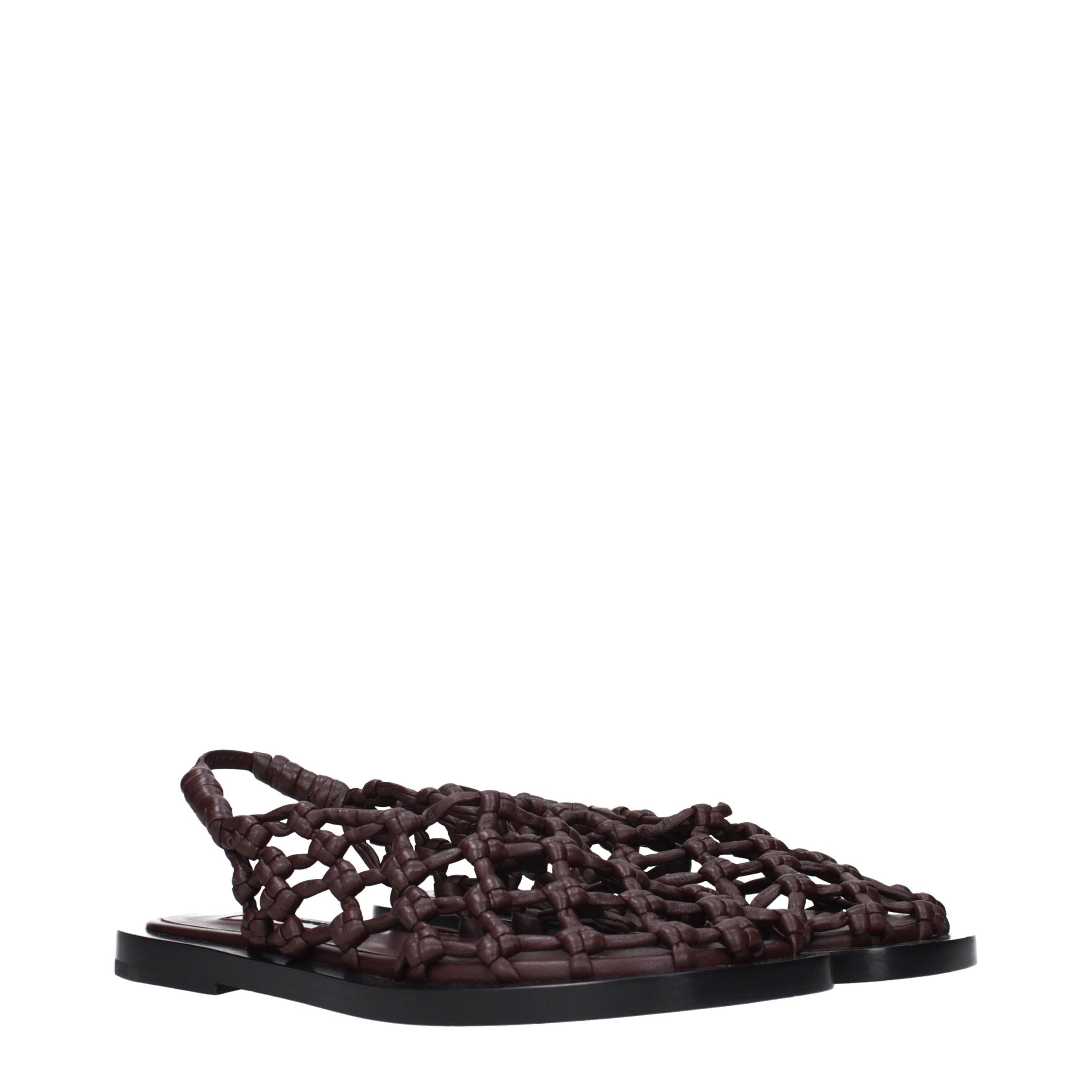 Leather Flat Women's Sandals - Jil Sander - Modalova