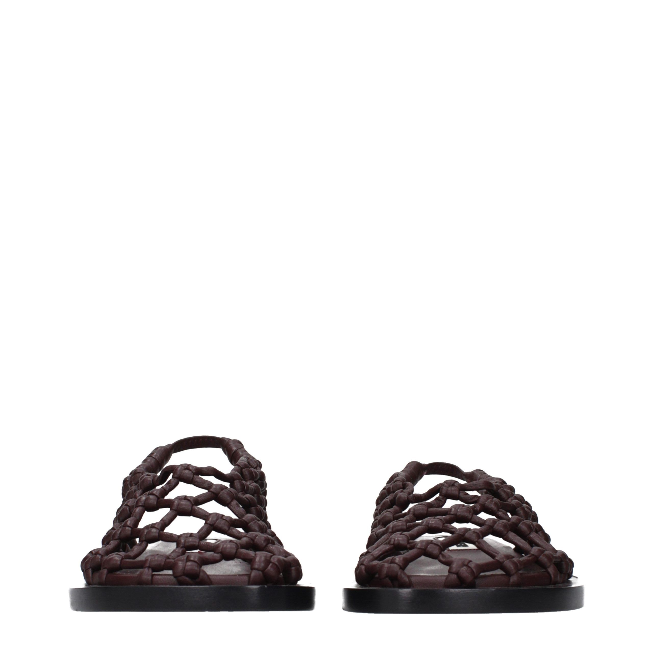 Leather Flat Women's Sandals - Jil Sander - Modalova