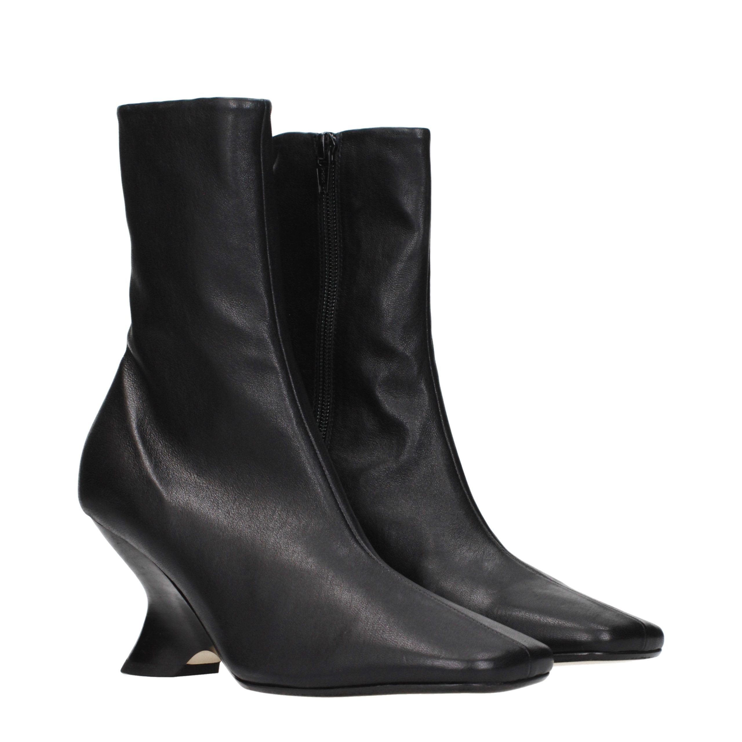 Leather Ankle Women's Boots - Dries Van Noten - Modalova