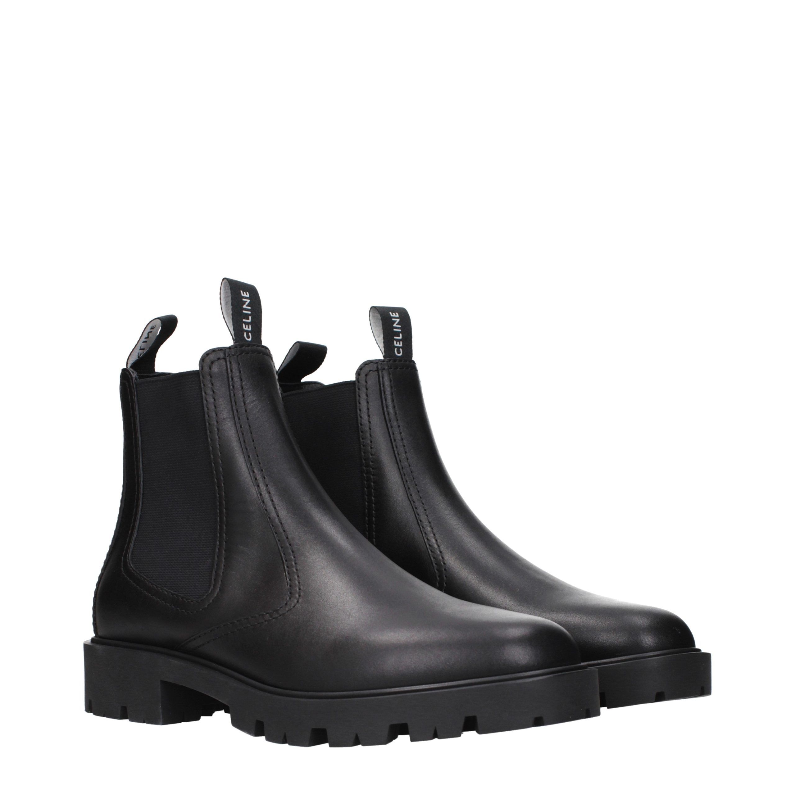 Leather Ankle Men's Boots - Celine - Modalova