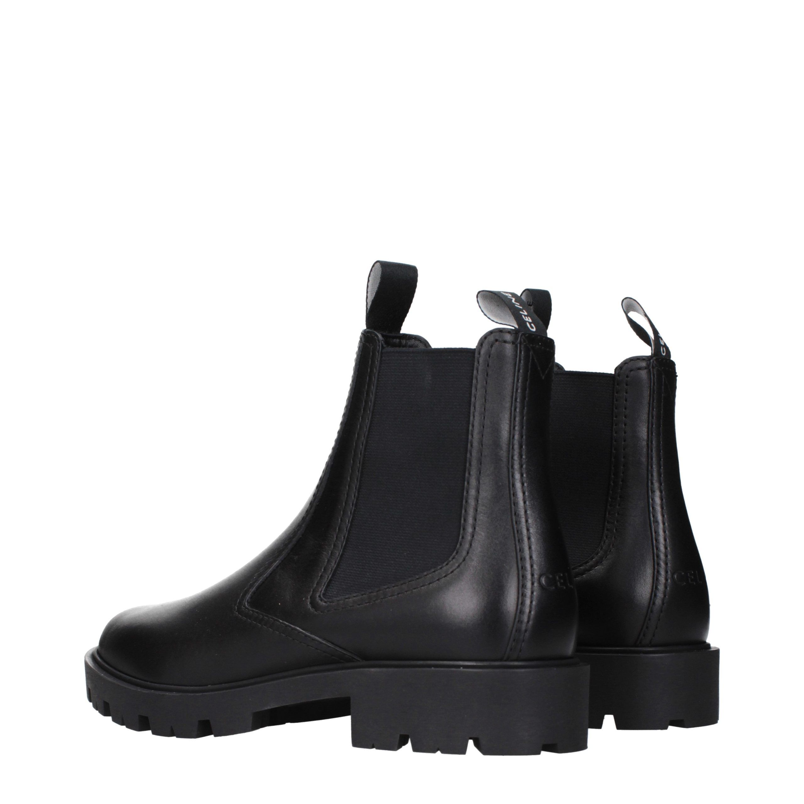 Leather Ankle Men's Boots - Celine - Modalova
