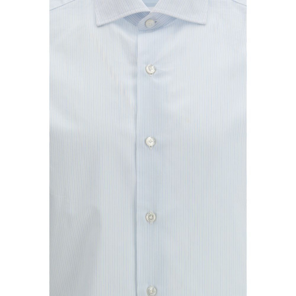Cotton Pattern Men's Shirt - Finamore - Modalova