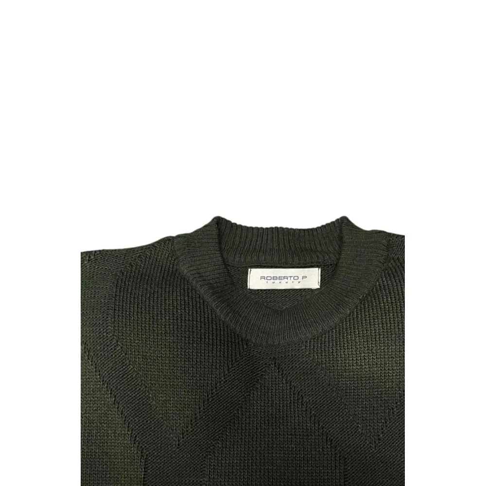 Green Wool Men's Men's Sweater - Roberto Pepe Luxury - Modalova