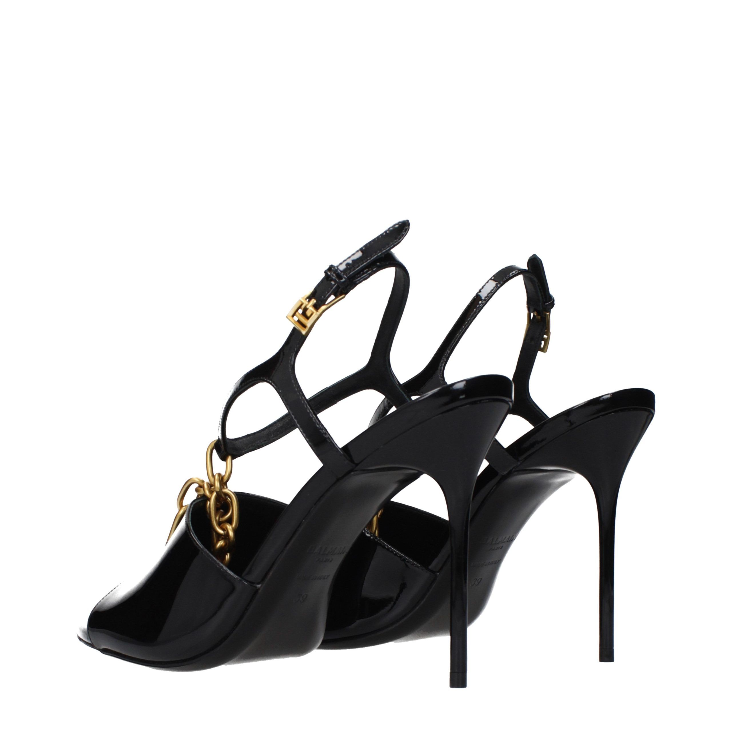 Leather Stiletto Heel Women's Sandals - Balmain - Modalova