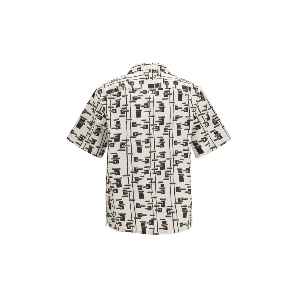 Cotton Pattern Men's Shirt - Prada - Modalova