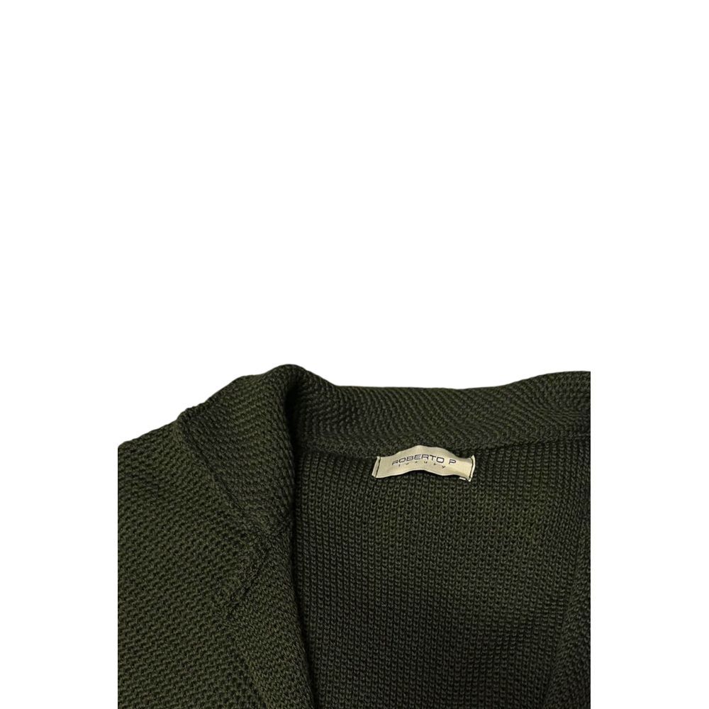 Green Wool Men's Men's Sweater - Roberto Pepe Luxury - Modalova