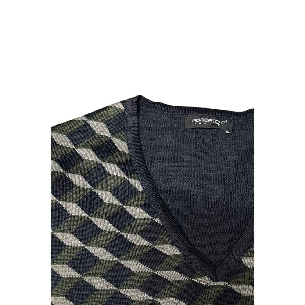 Green Wool Men's Men's Sweater - Roberto Pepe Luxury - Modalova