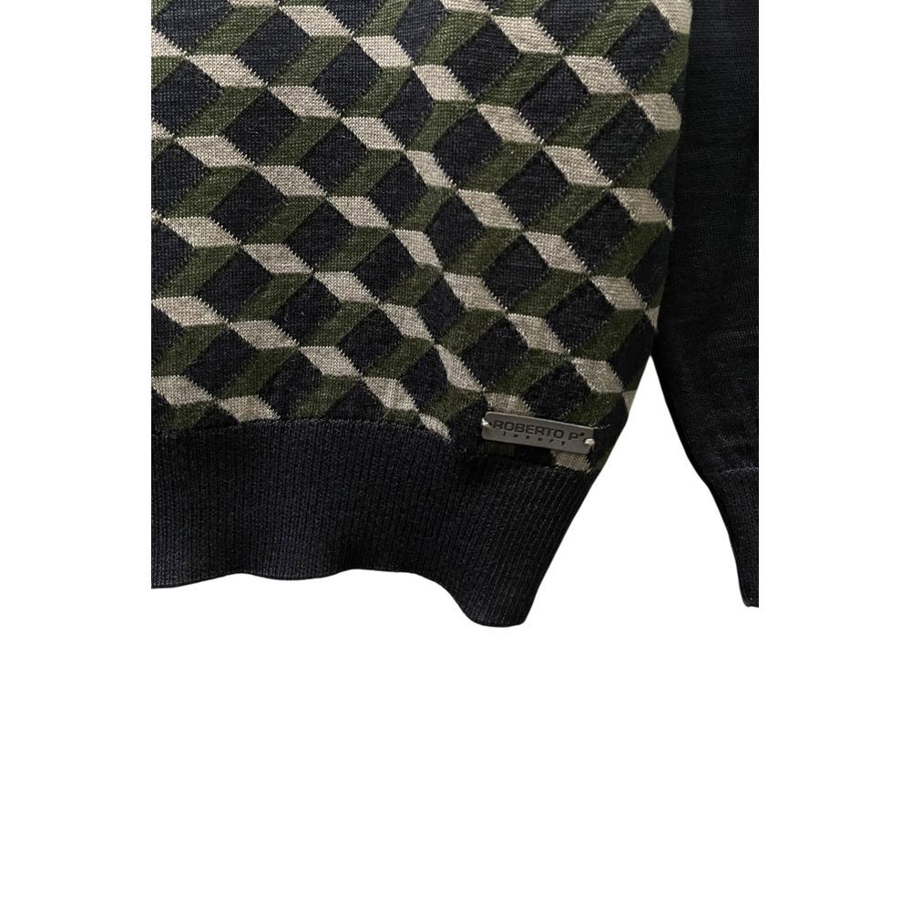 Green Wool Men's Men's Sweater - Roberto Pepe Luxury - Modalova