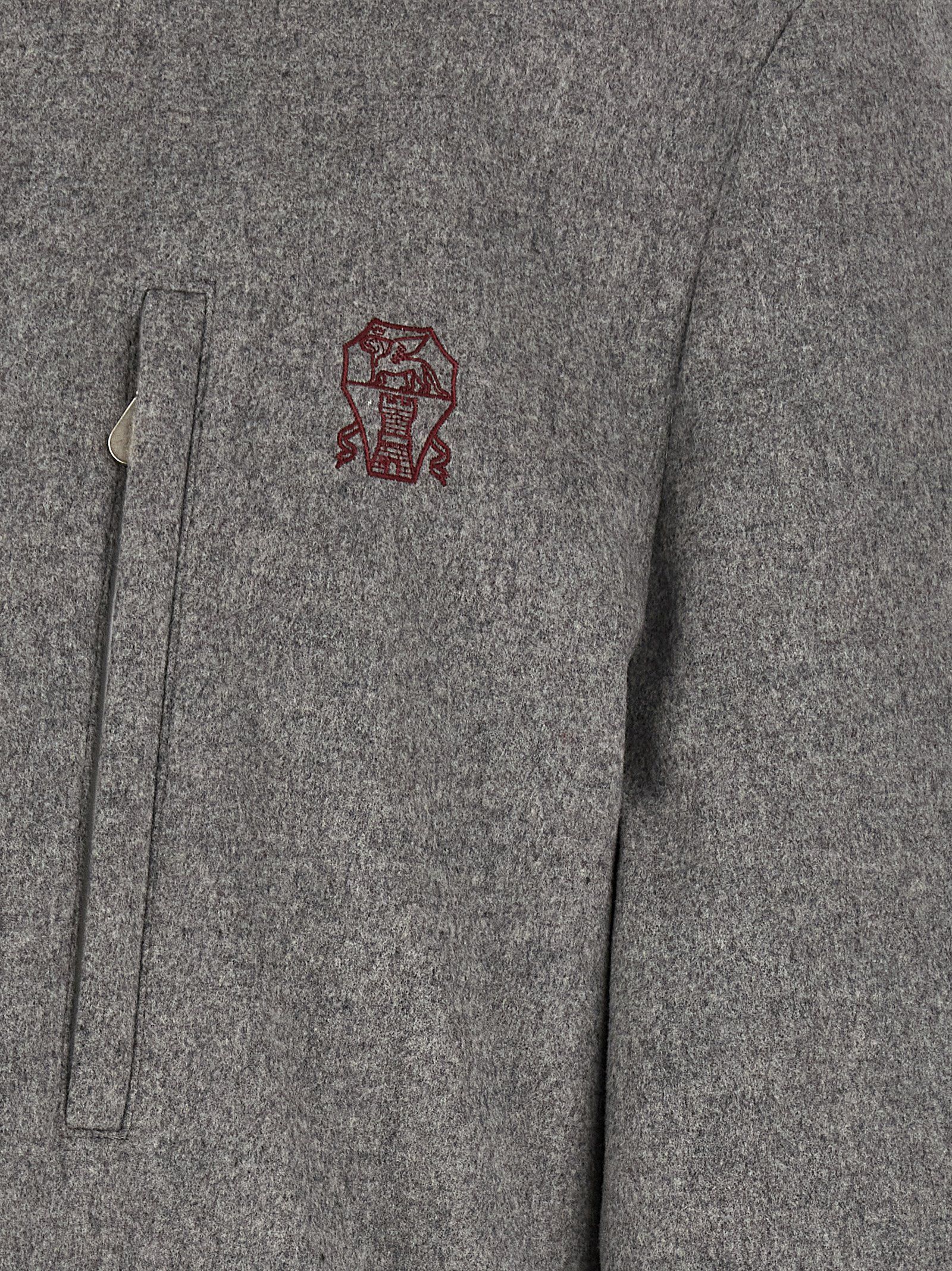 Wool Full-Length Men's Jacket - Brunello Cucinelli - Modalova