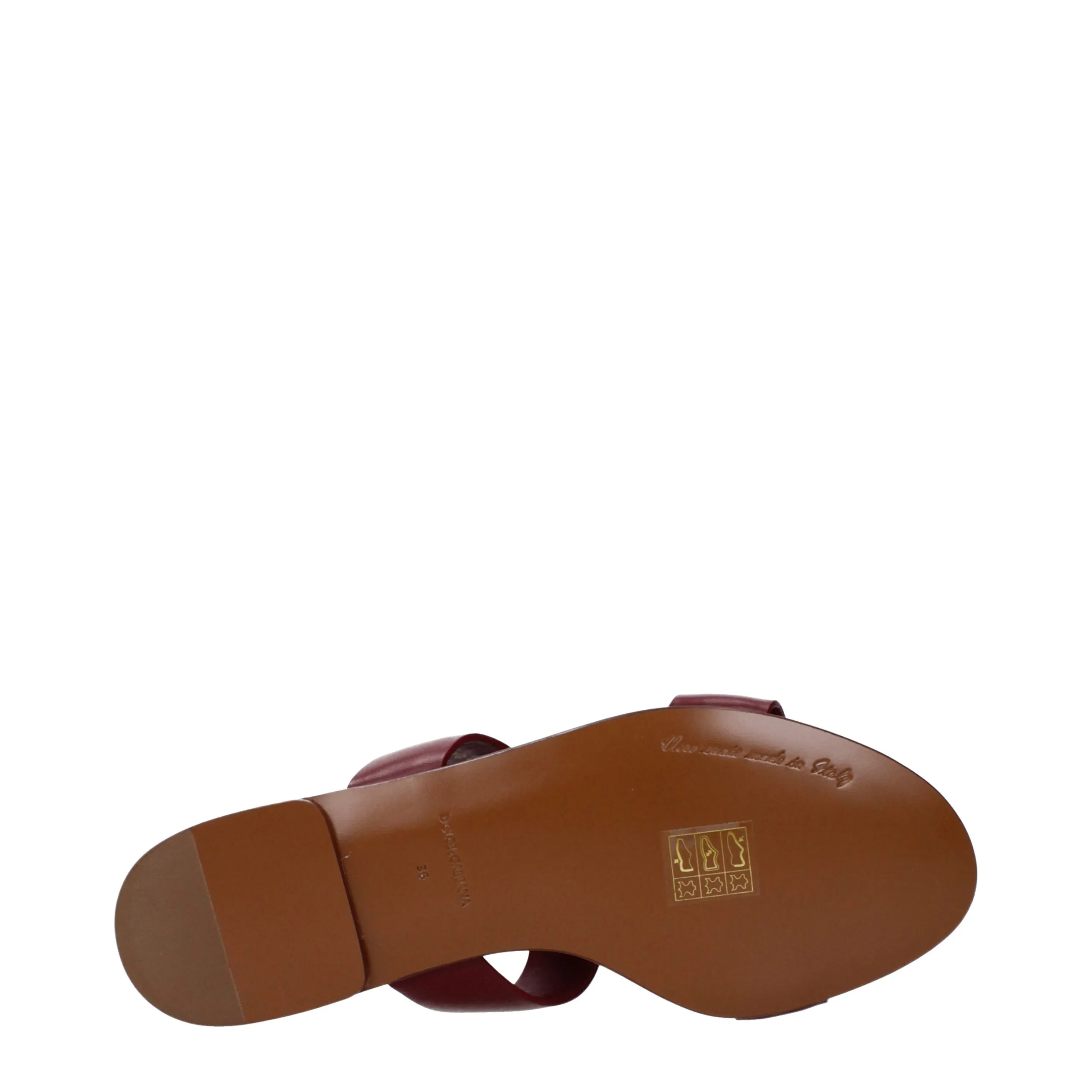 Leather Women's Slippers - Dolce & Gabbana - Modalova