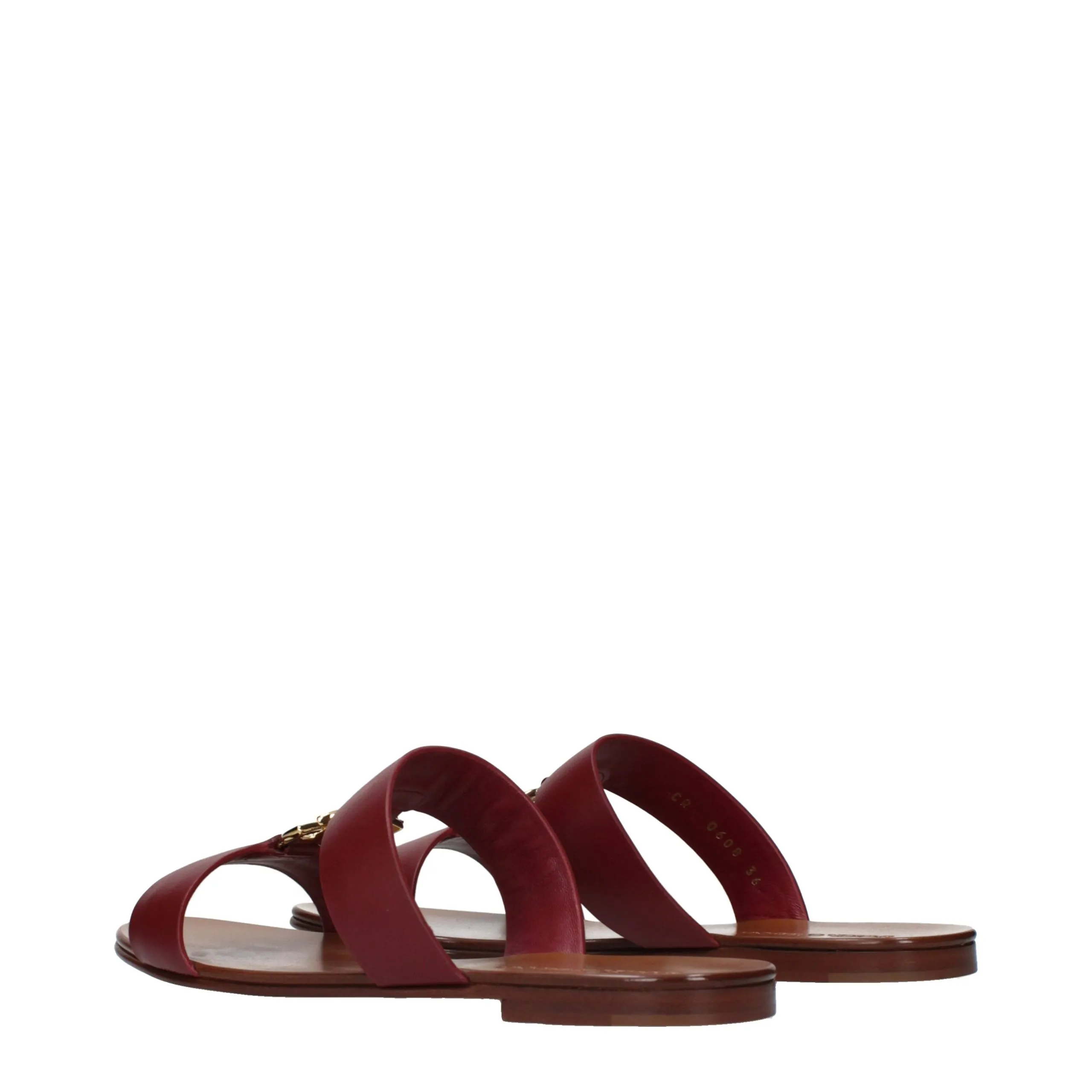 Leather Women's Slippers - Dolce & Gabbana - Modalova