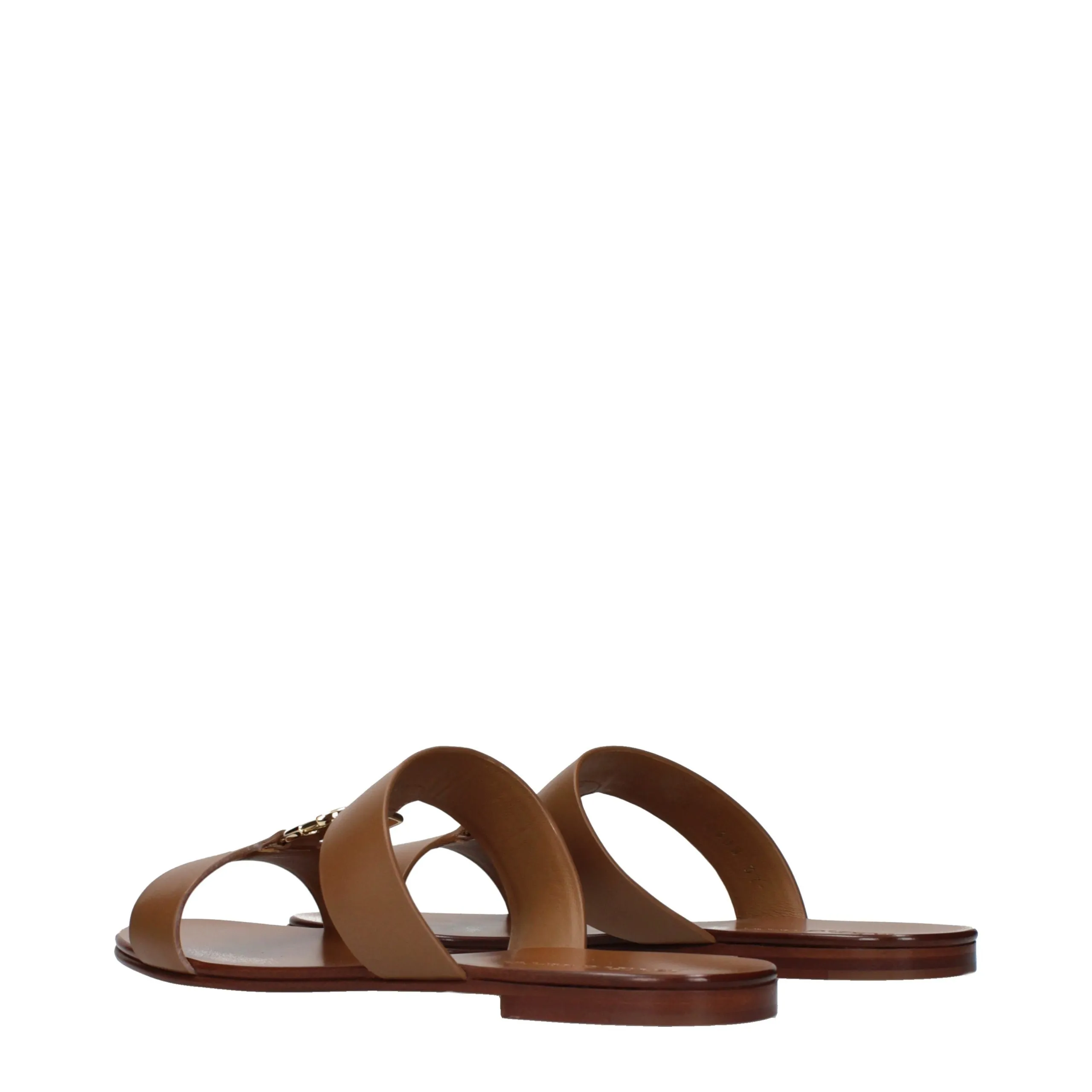 Leather Women's Slippers - Dolce & Gabbana - Modalova