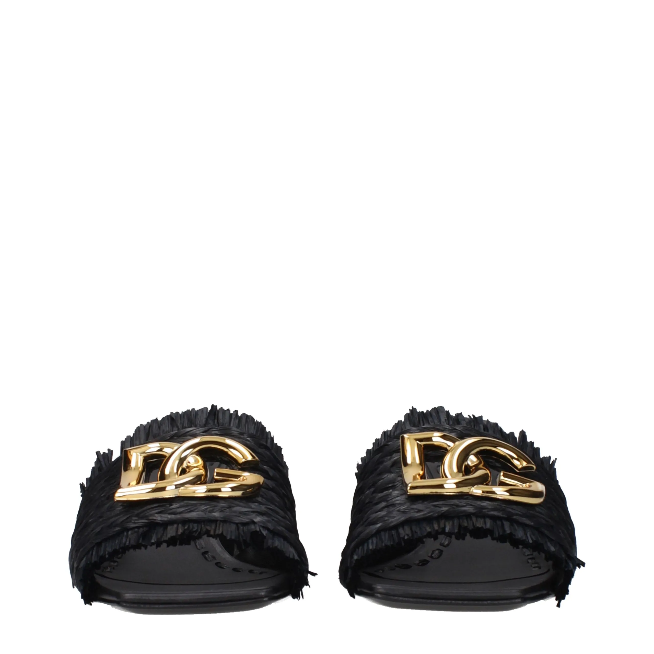 Raffia Platform Women's Sandals - Dolce & Gabbana - Modalova