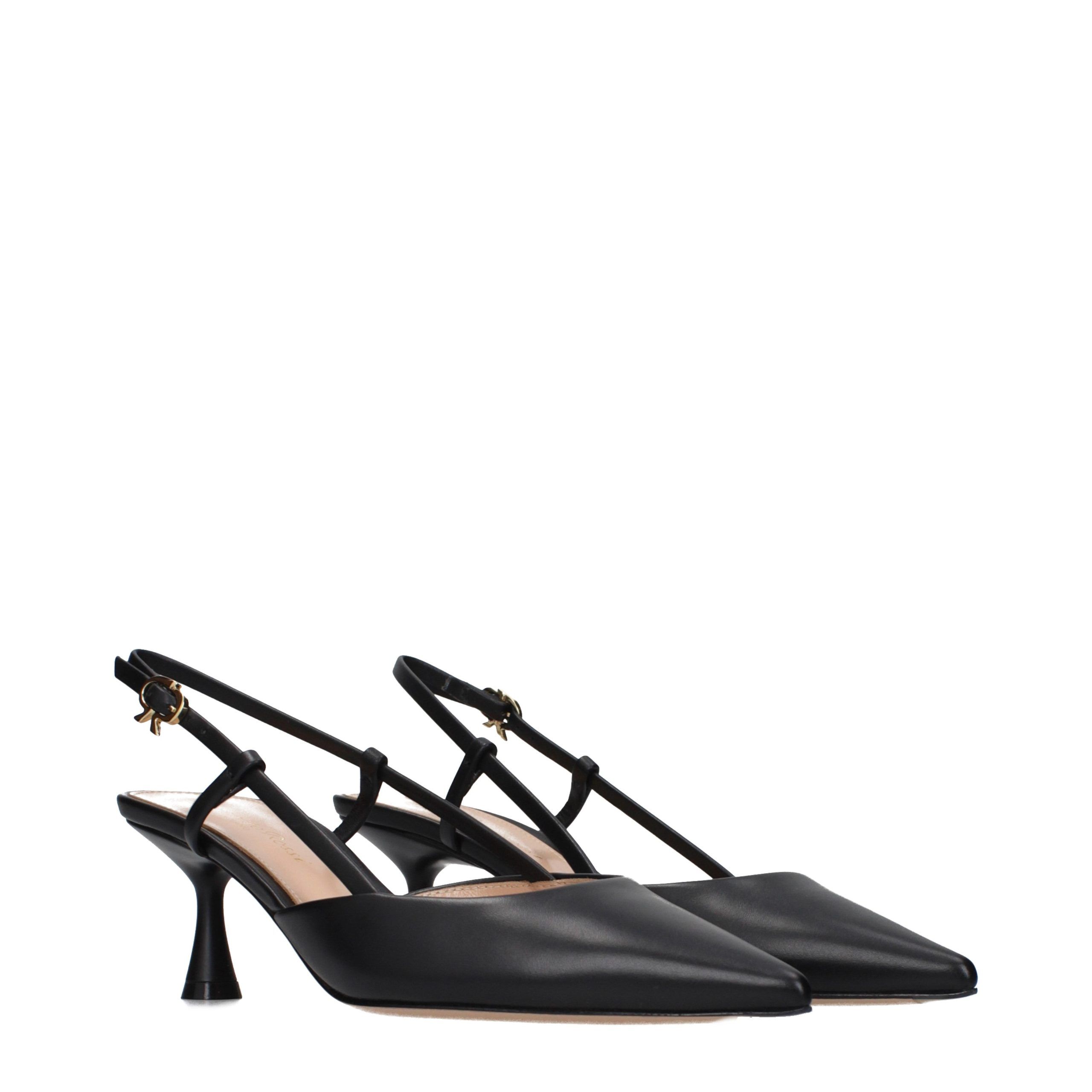 Leather Mid Heel Women's Pumps - Gianvito Rossi - Modalova