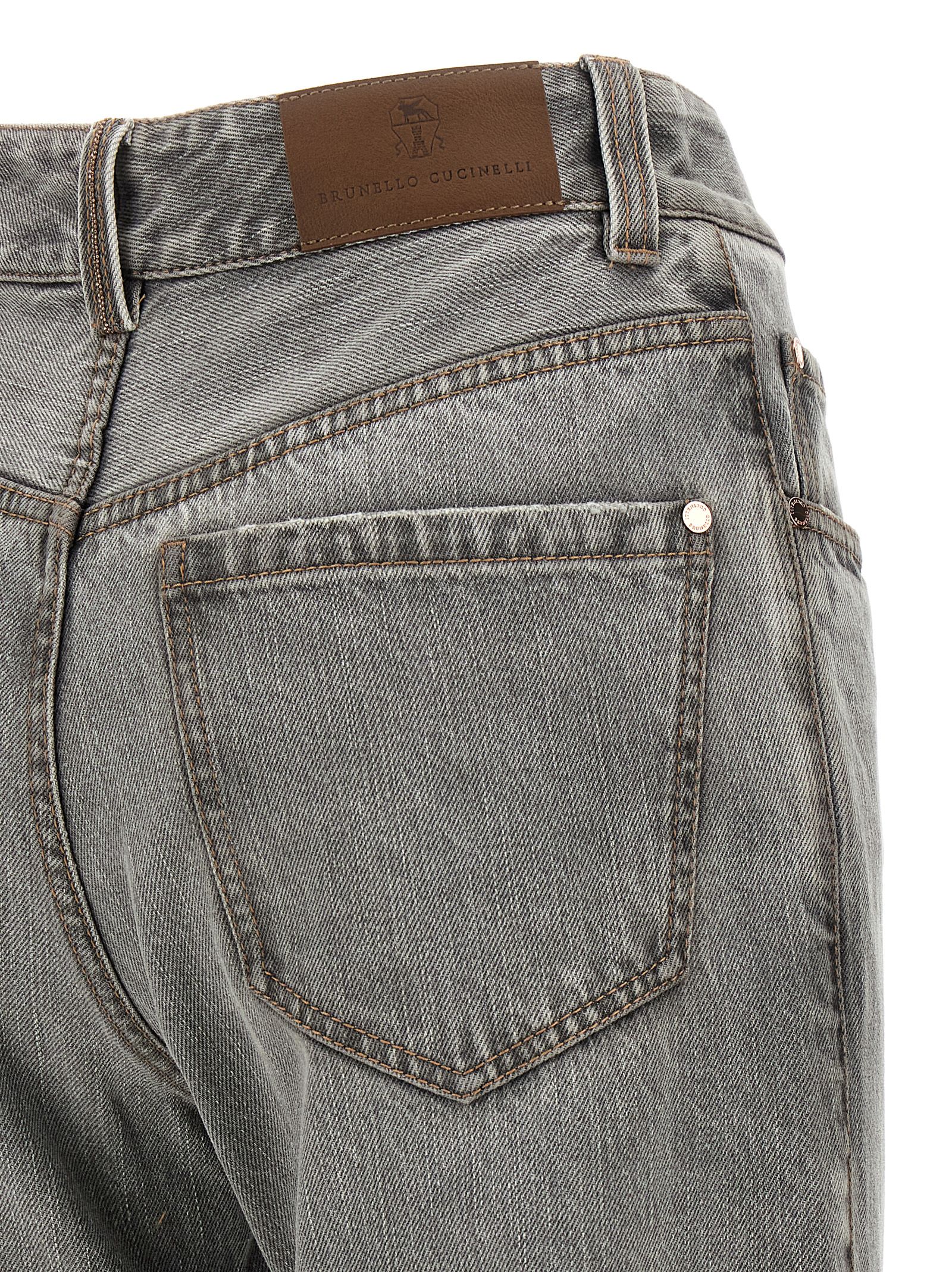 Cotton Straight-Leg Women's Jeans - Brunello Cucinelli - Modalova