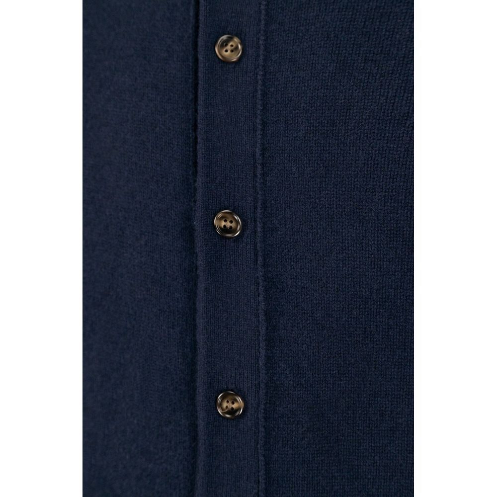 Autore Blue Wool Men's Cardigan - Autore - Modalova