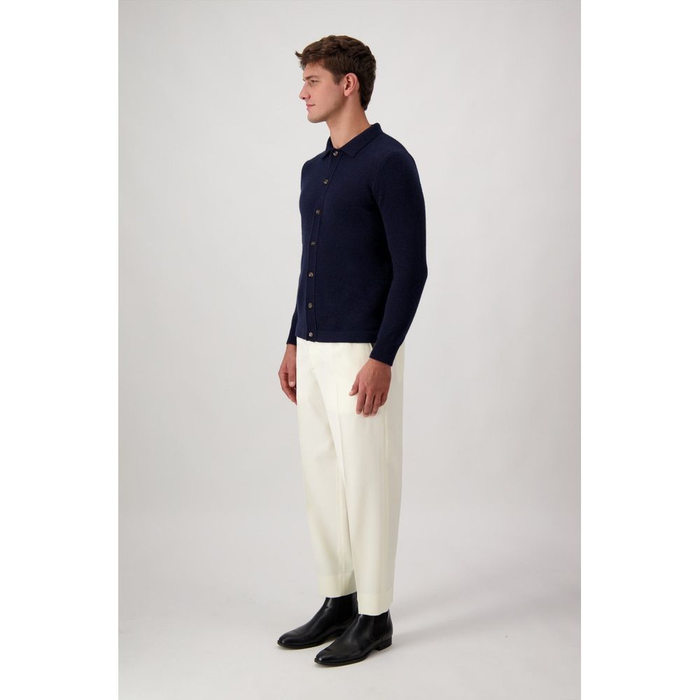 Autore Blue Wool Men's Cardigan - Autore - Modalova