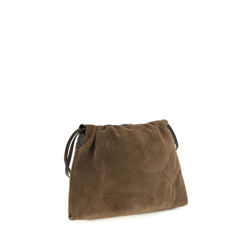Calf Leather Bos Taurus Shoulder Women's Bag - Brunello Cucinelli - Modalova
