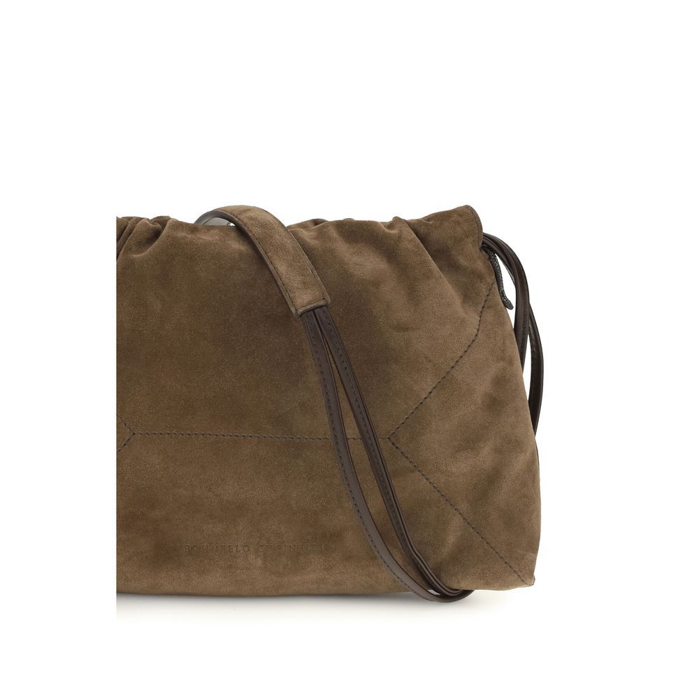 Calf Leather Bos Taurus Shoulder Women's Bag - Brunello Cucinelli - Modalova