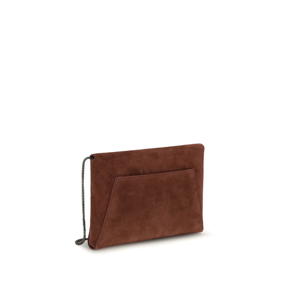 Calf Leather Bos Taurus Shoulder Women's Bag - Brunello Cucinelli - Modalova